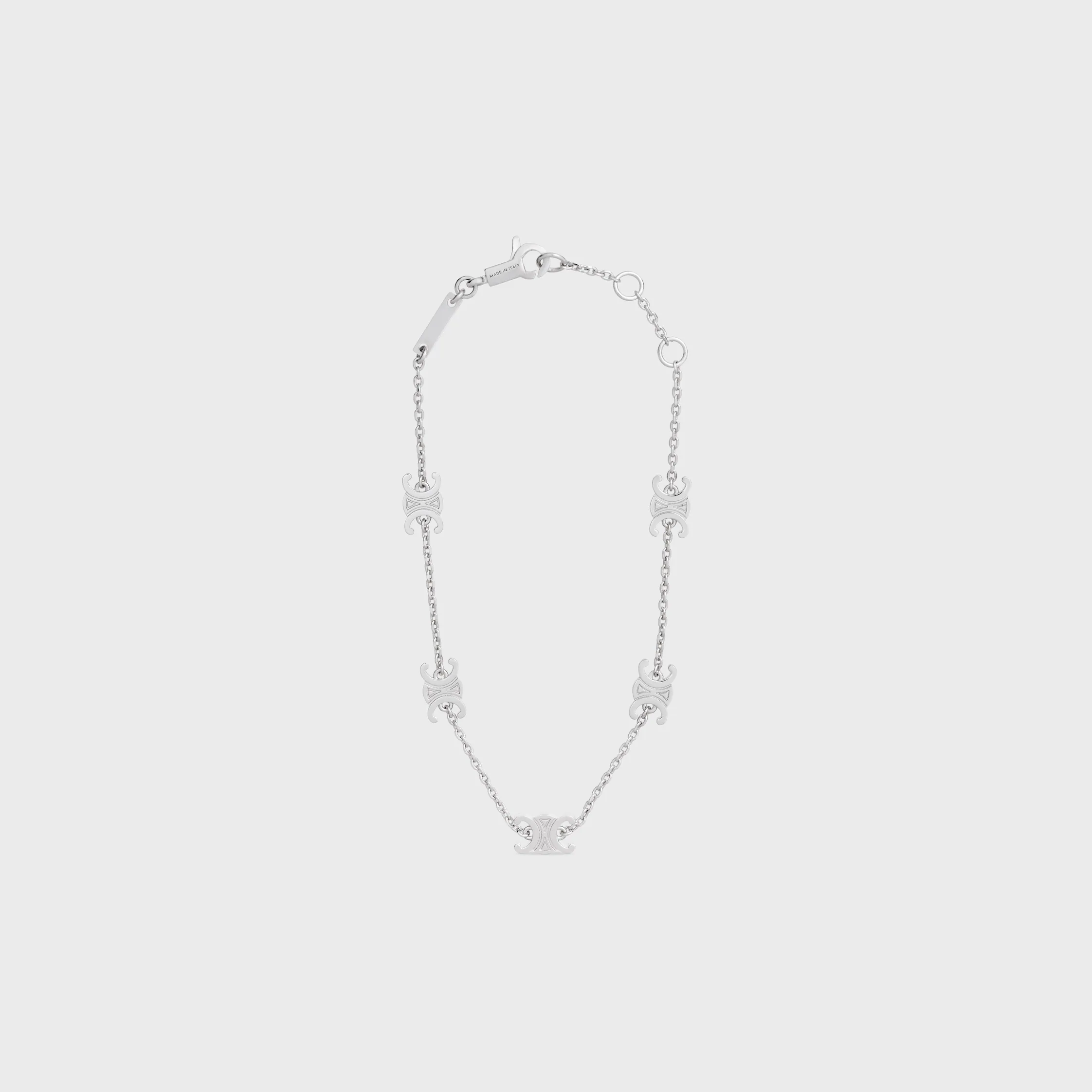 Bracelet Triomphe Mini Triomphe en laiton avec finition rhodiée