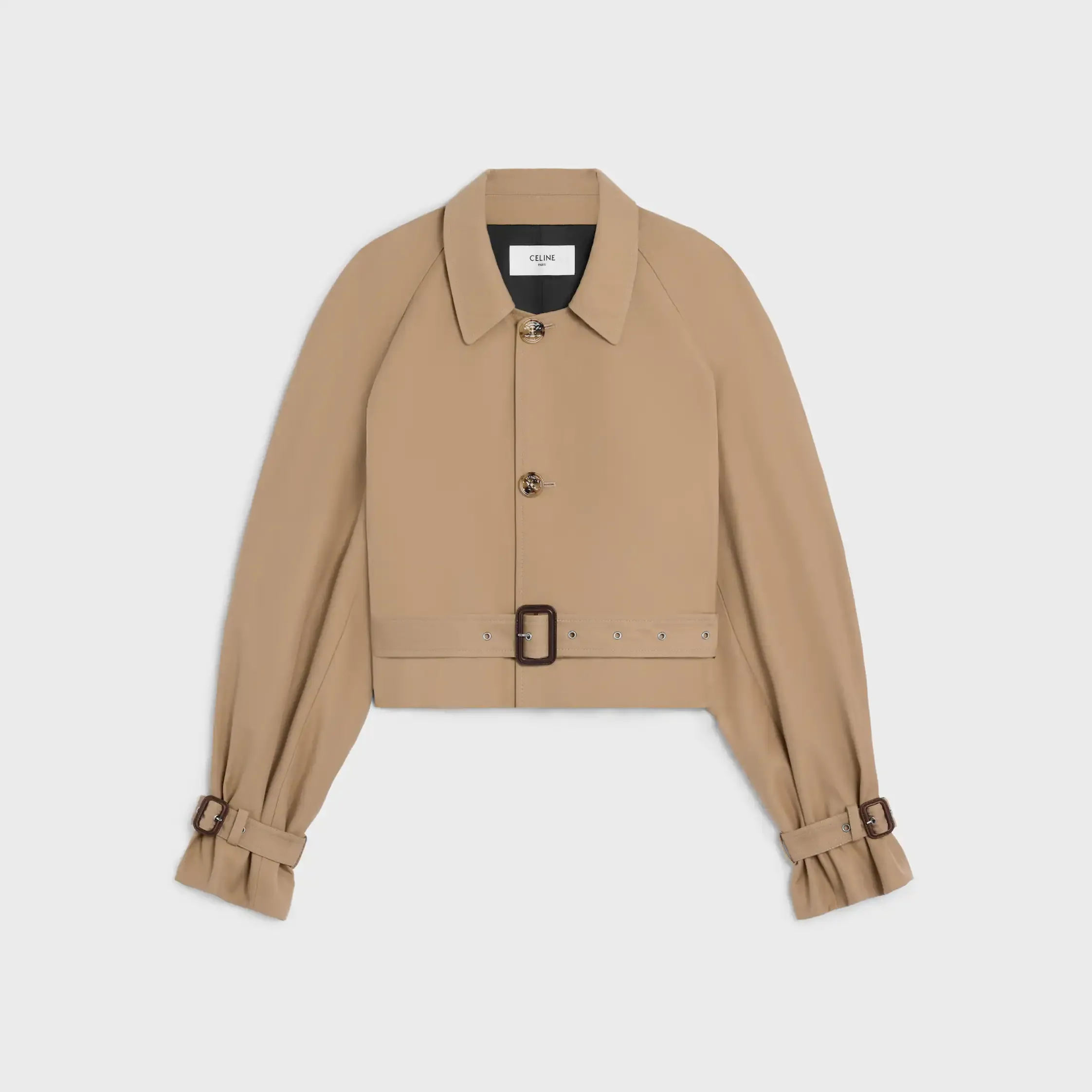 Veste en gabardine de coton et de laine