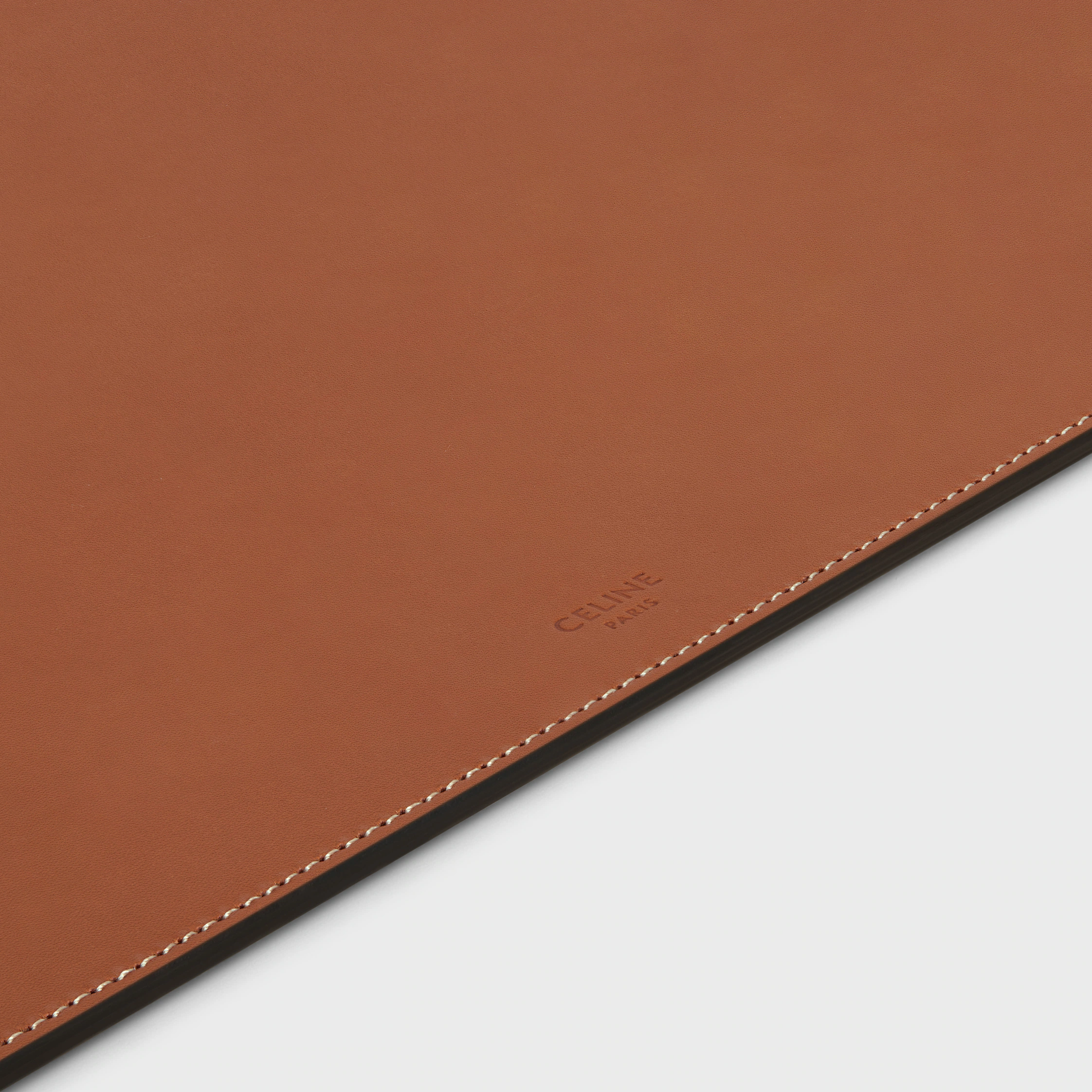Pad de bureau en cuir de veau naturel