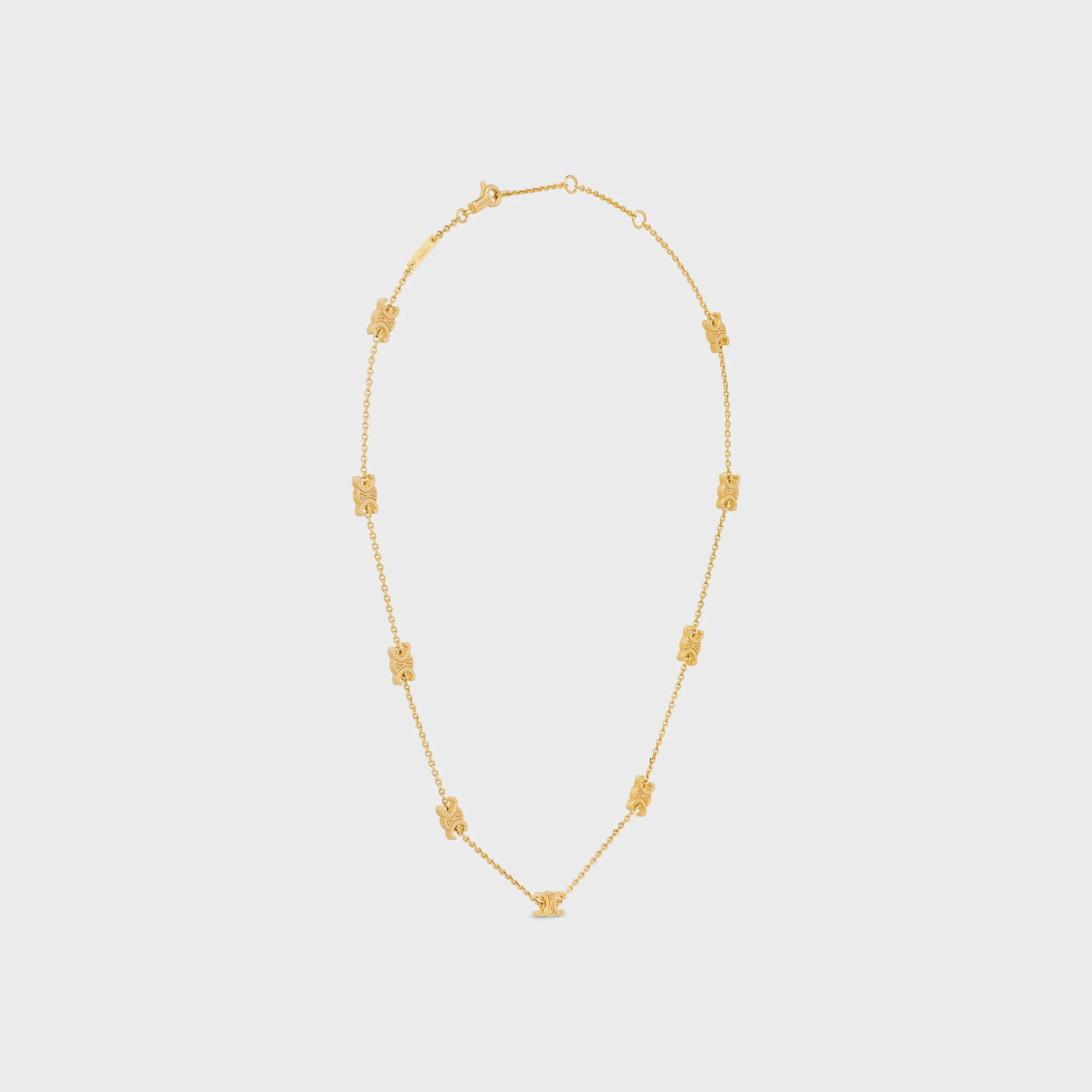 Collier Triomphe Mini Triomphe en laiton fini or