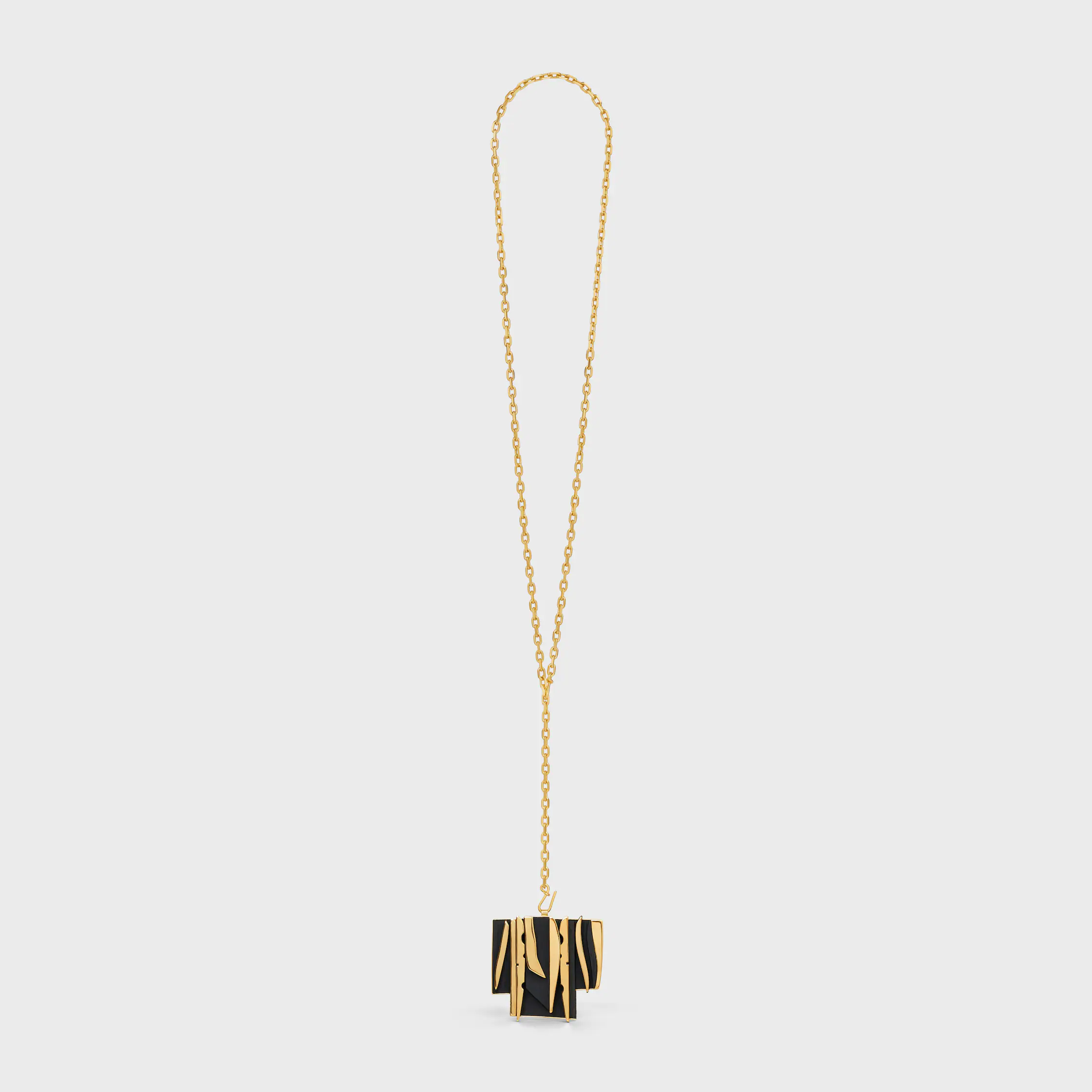 Collier de projet Celine Nevelson en vermeil et bois de chêne