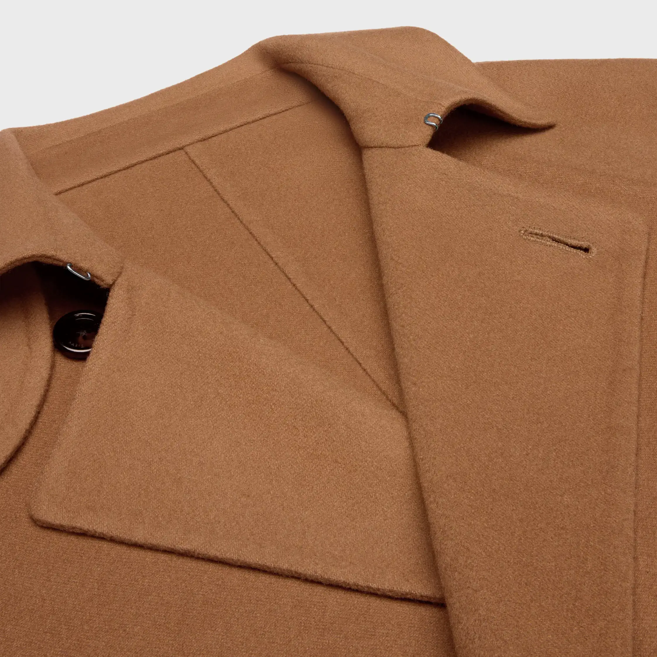 manteau enveloppant en laine et cachemire double-face