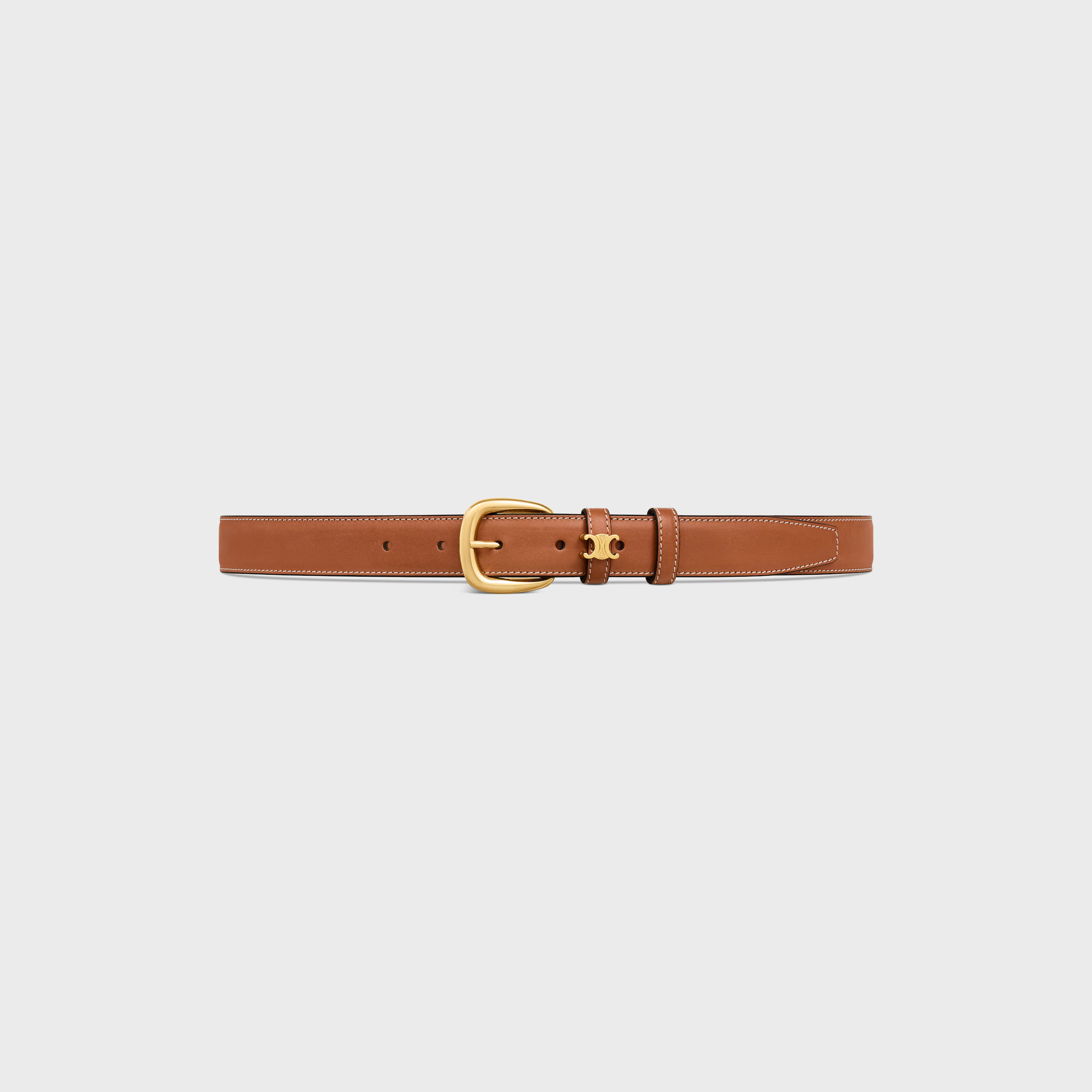 CEINTURE VIVIENNE 25 MM EN CUIR DE VEAU NATUREL