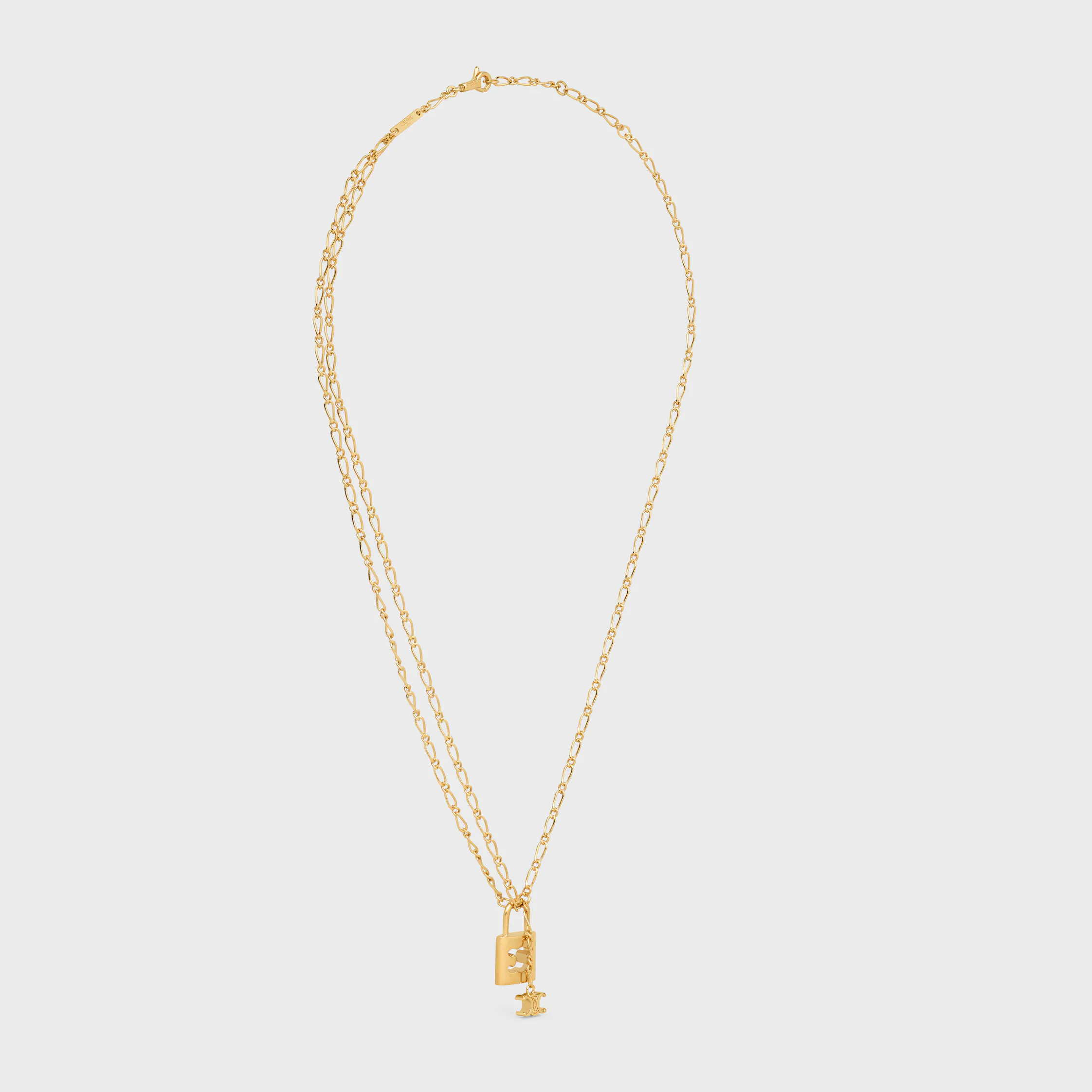 Collier à serrure Triomphe en laiton fini or