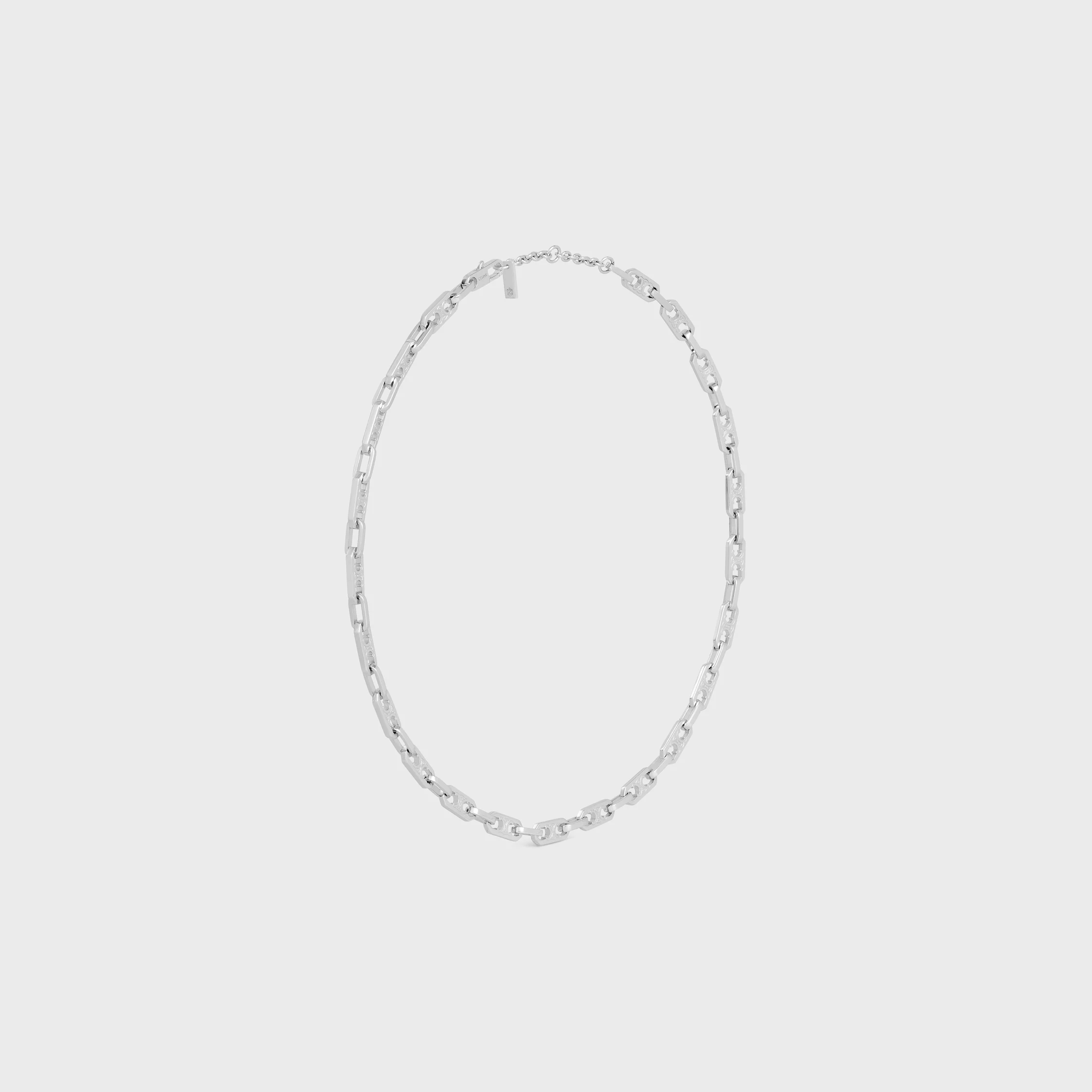 Collier Octogone Petit en laiton avec finition rhodié