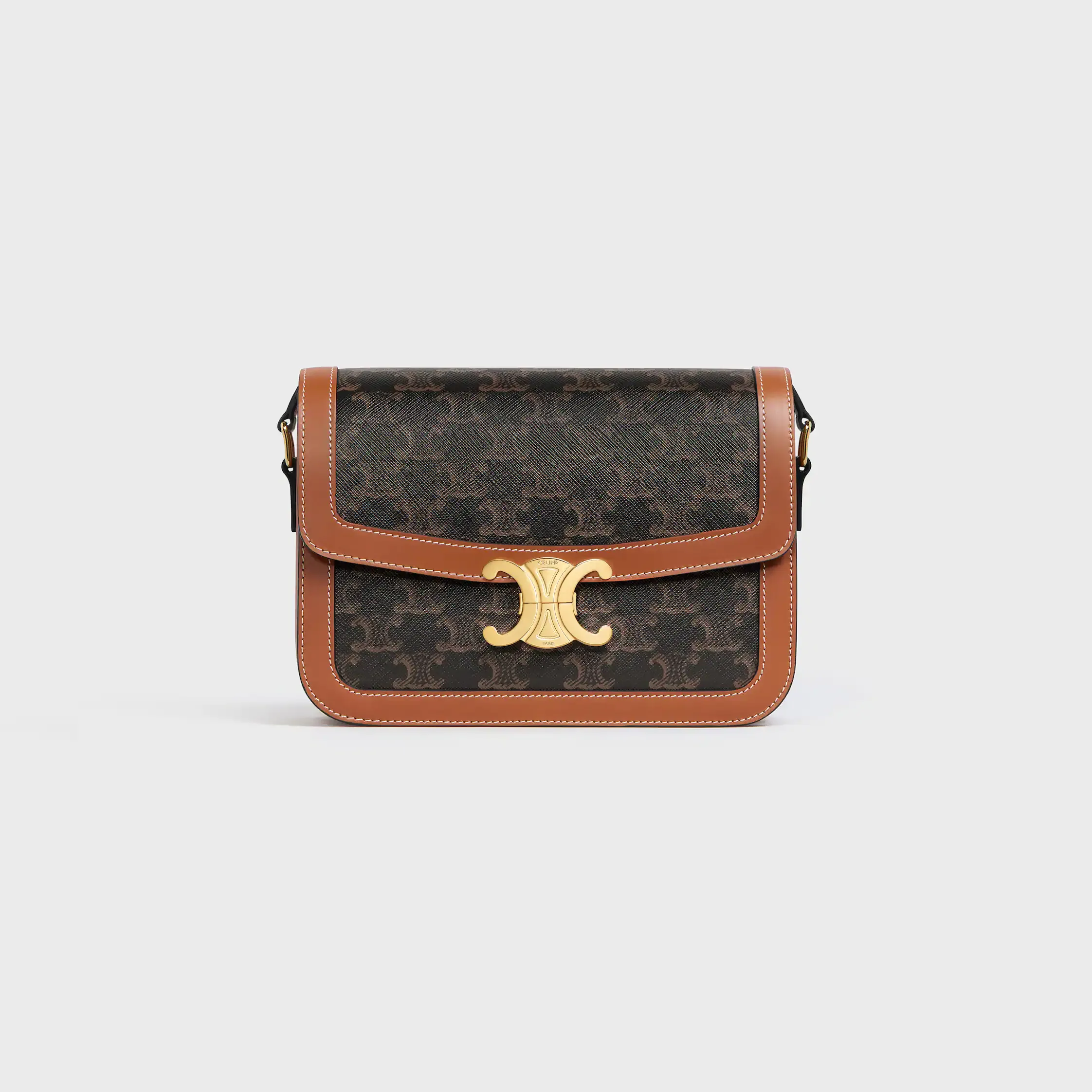 SAC CLASSIQUE TRIOMPHE EN TOILE TRIOMPHE ET CUIR DE VEAU