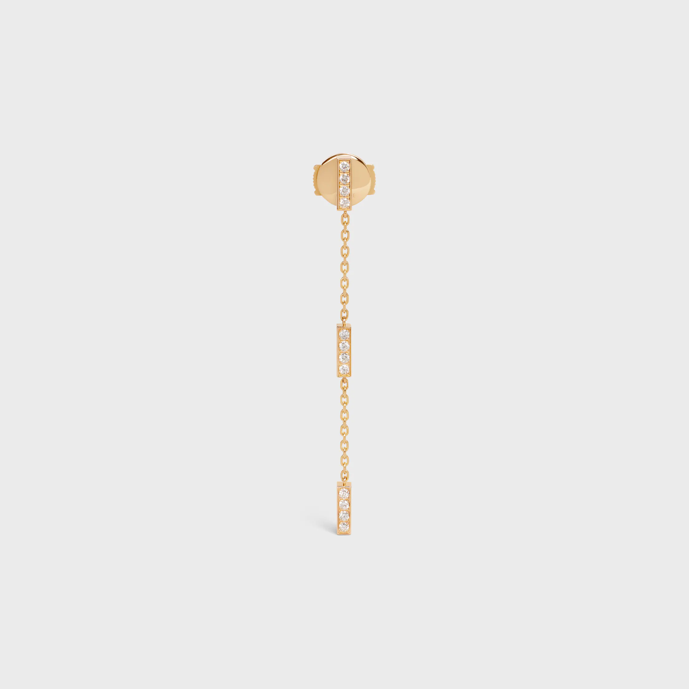 Boucle d'oreille triple Celine Line en or jaune et diamants
