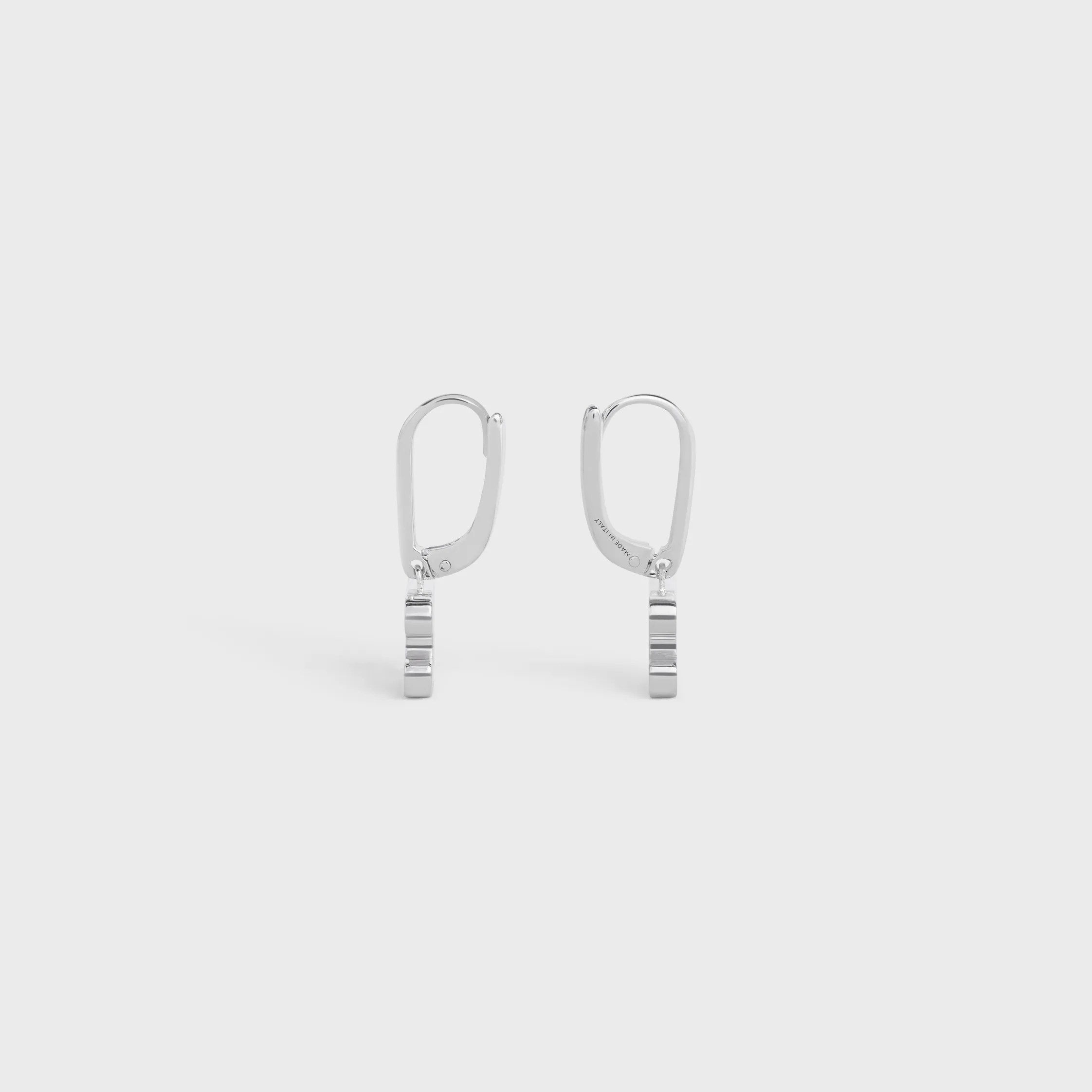 Boucles d'oreilles Triomphe en laiton avec finition rhodiée et cristaux