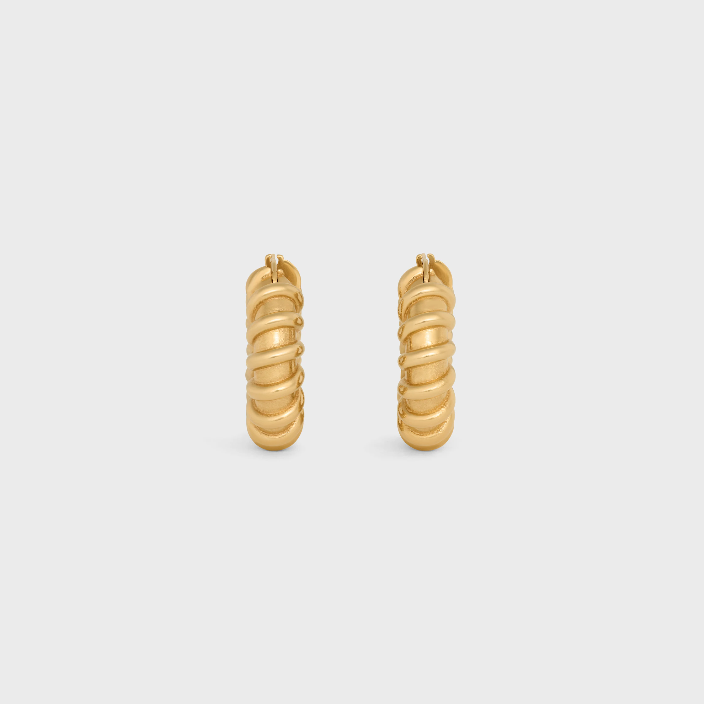 Boucles d'oreilles torsadées Celine en laiton finition or