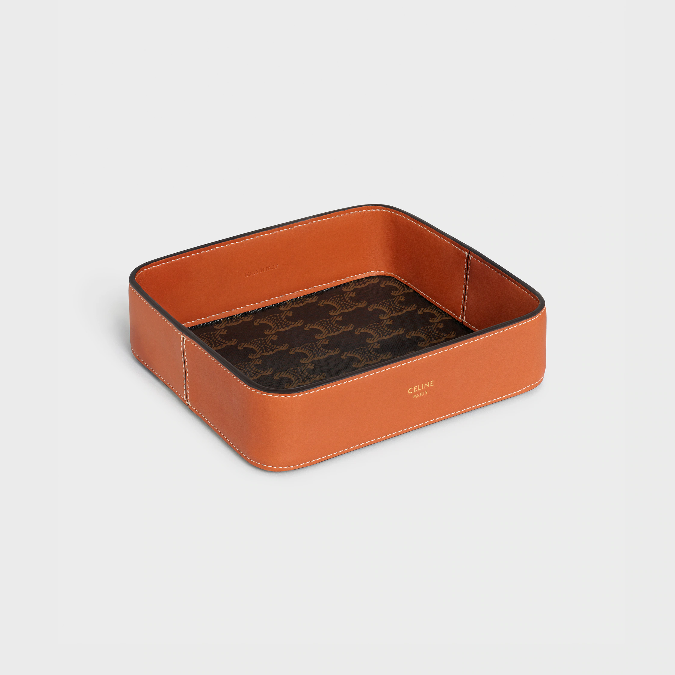 Bol Trinket en toile Triomphe et cuir de veau