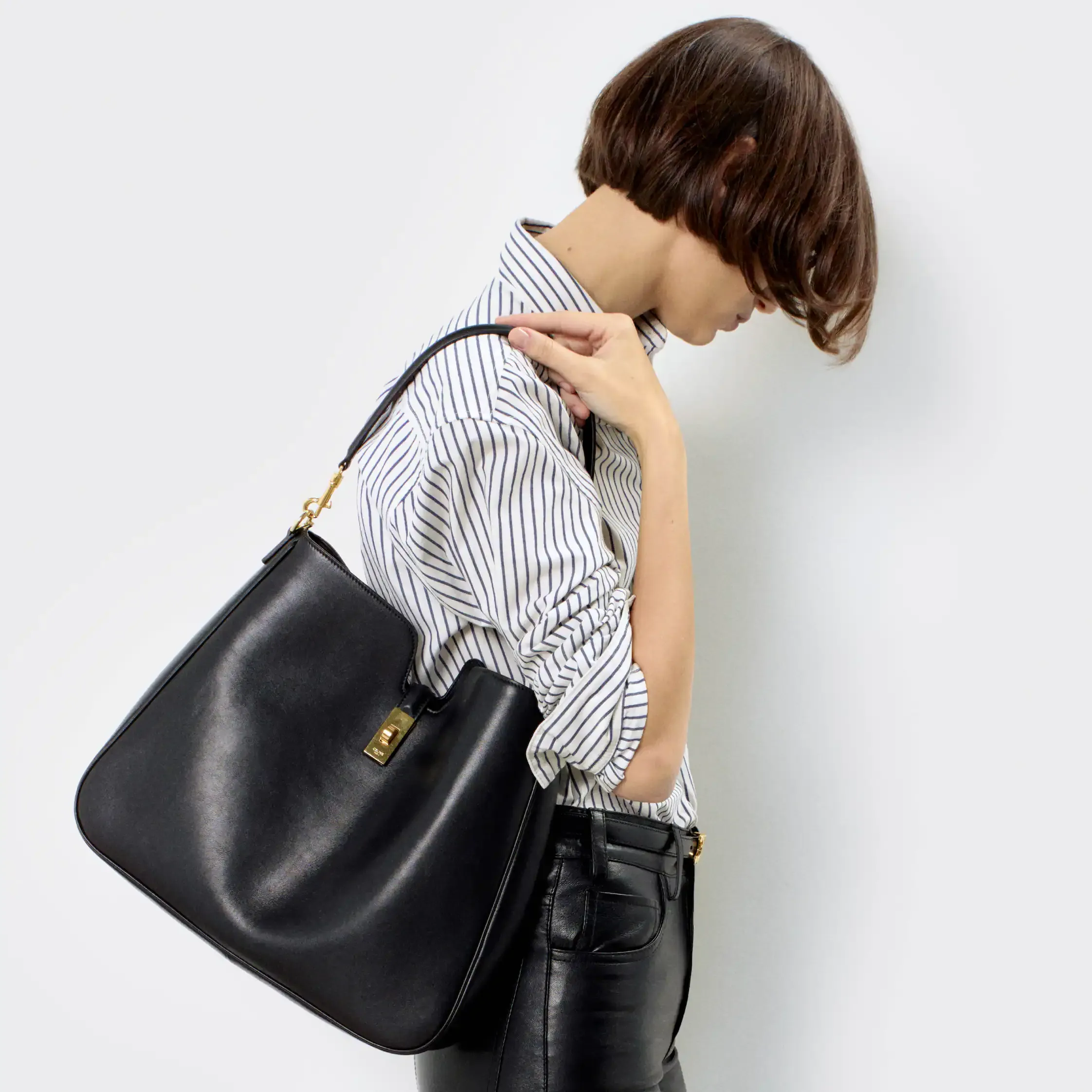 SAC MEDIUM CAMILLE 16 EN CUIR DE VEAU LISSÉ