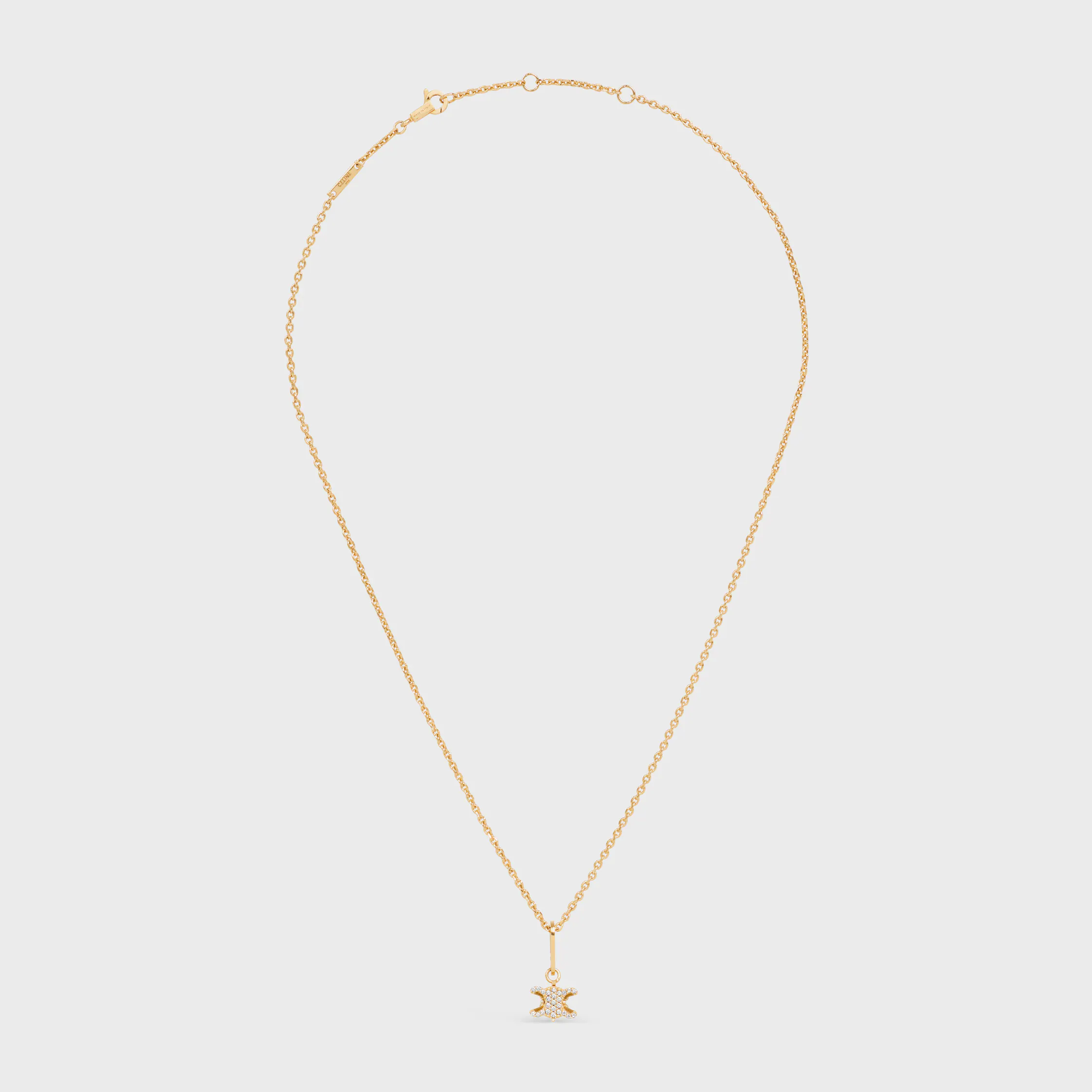 Collier Solitaire Sparkle Triomphe en Strass et laiton fini or