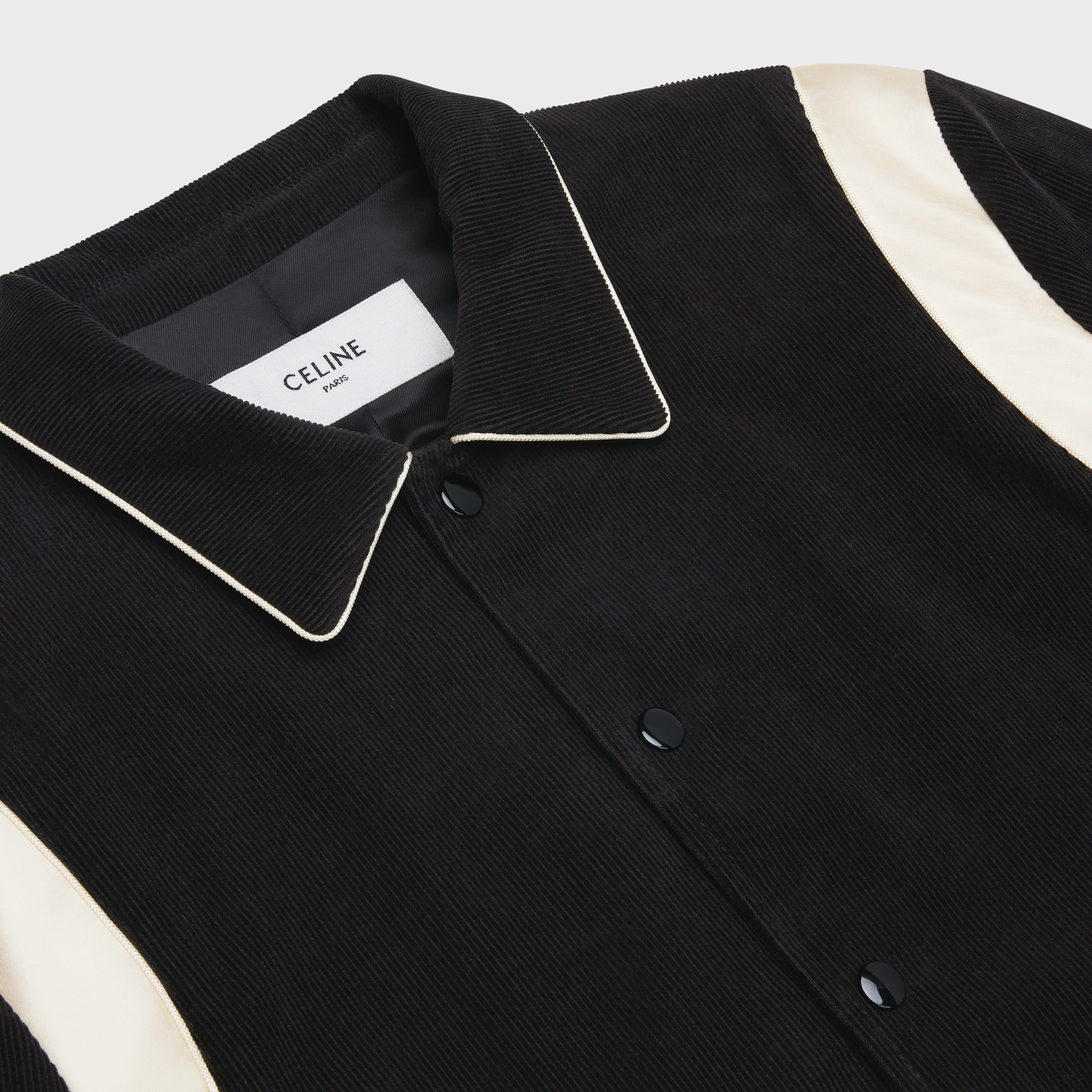 VESTE TEDDY EN COTON À TISSU CORDUROY