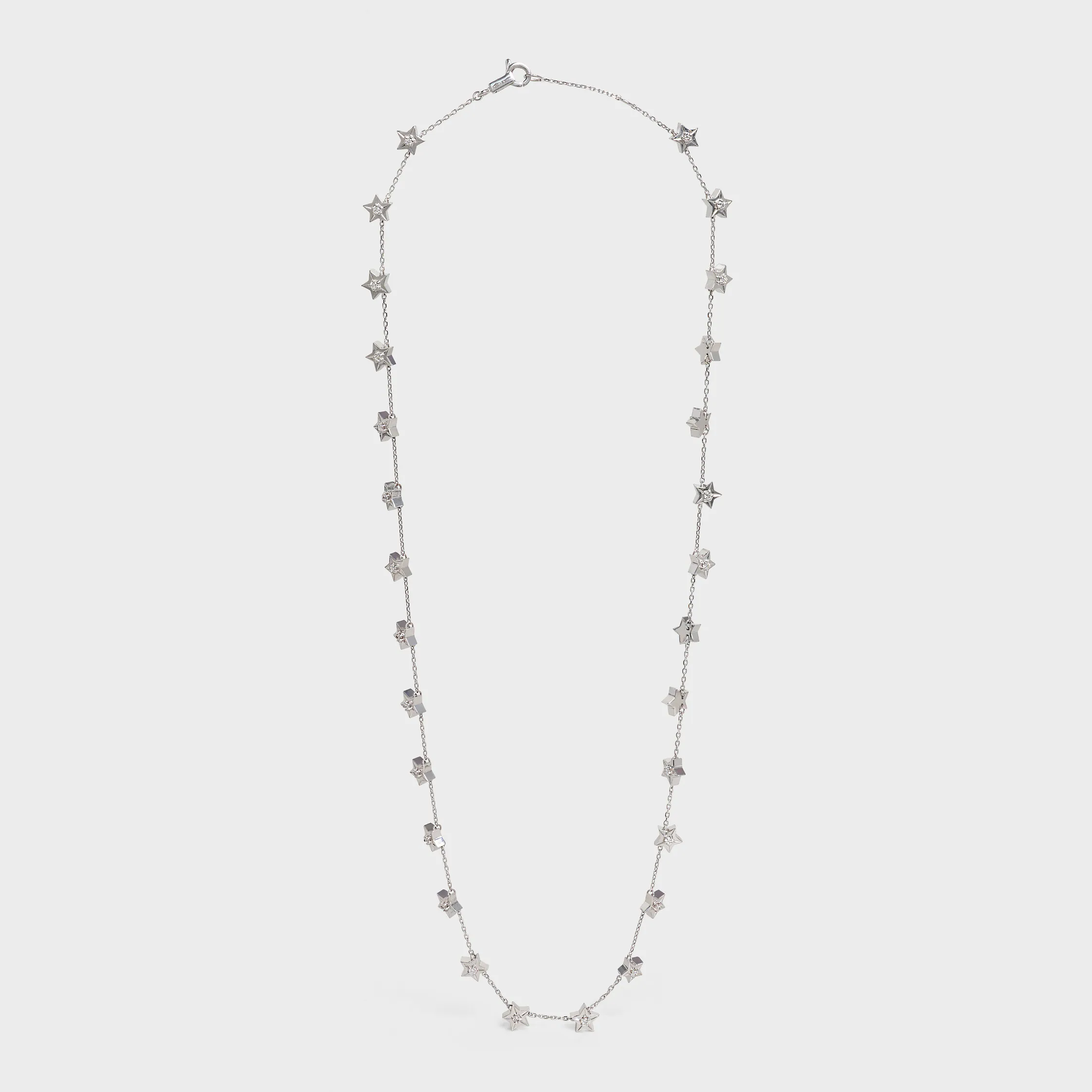 Collier Multi-Étoiles Celine en Or Blanc et Diamants