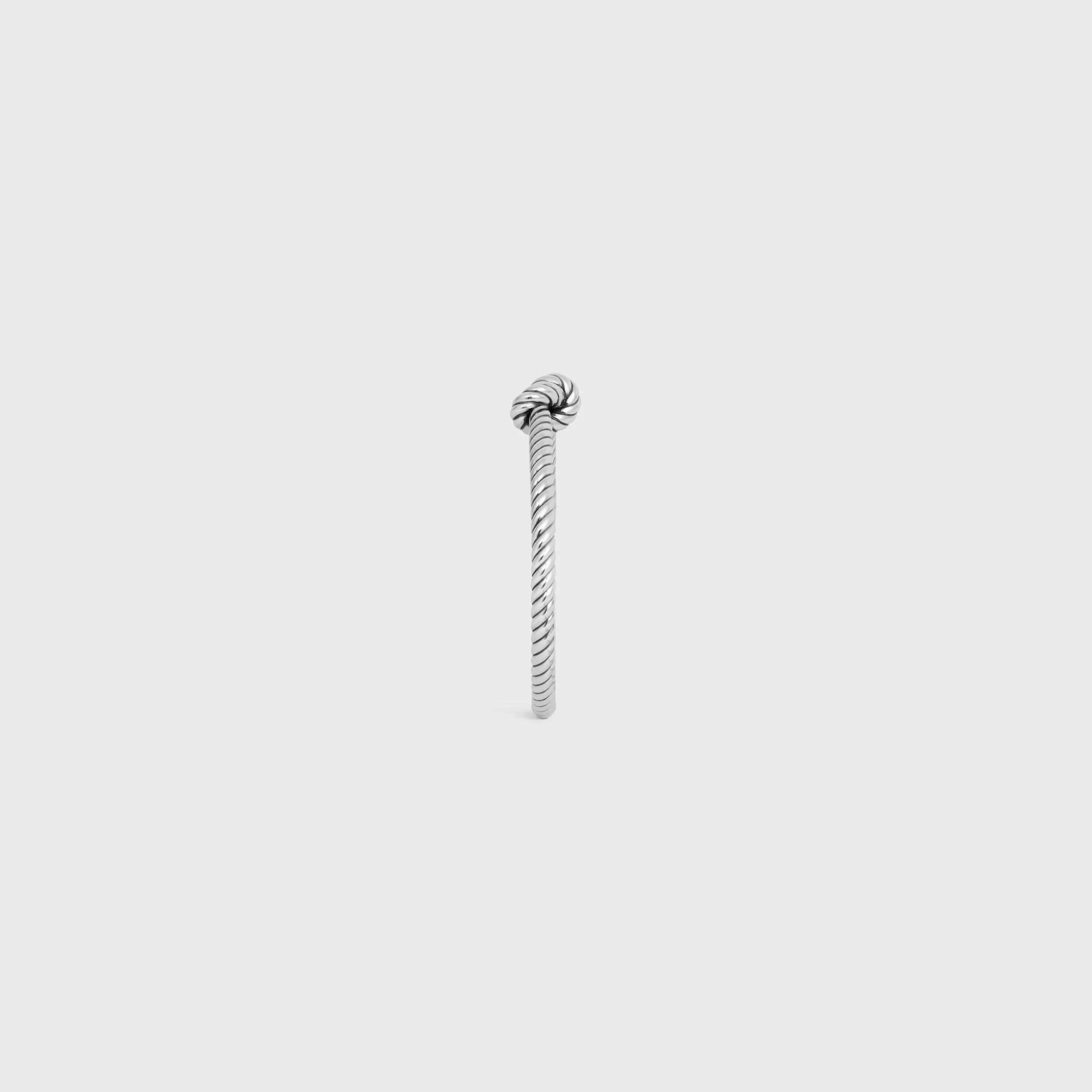 Bracelet à motif cordes nouées en laiton avec finition rhodiée