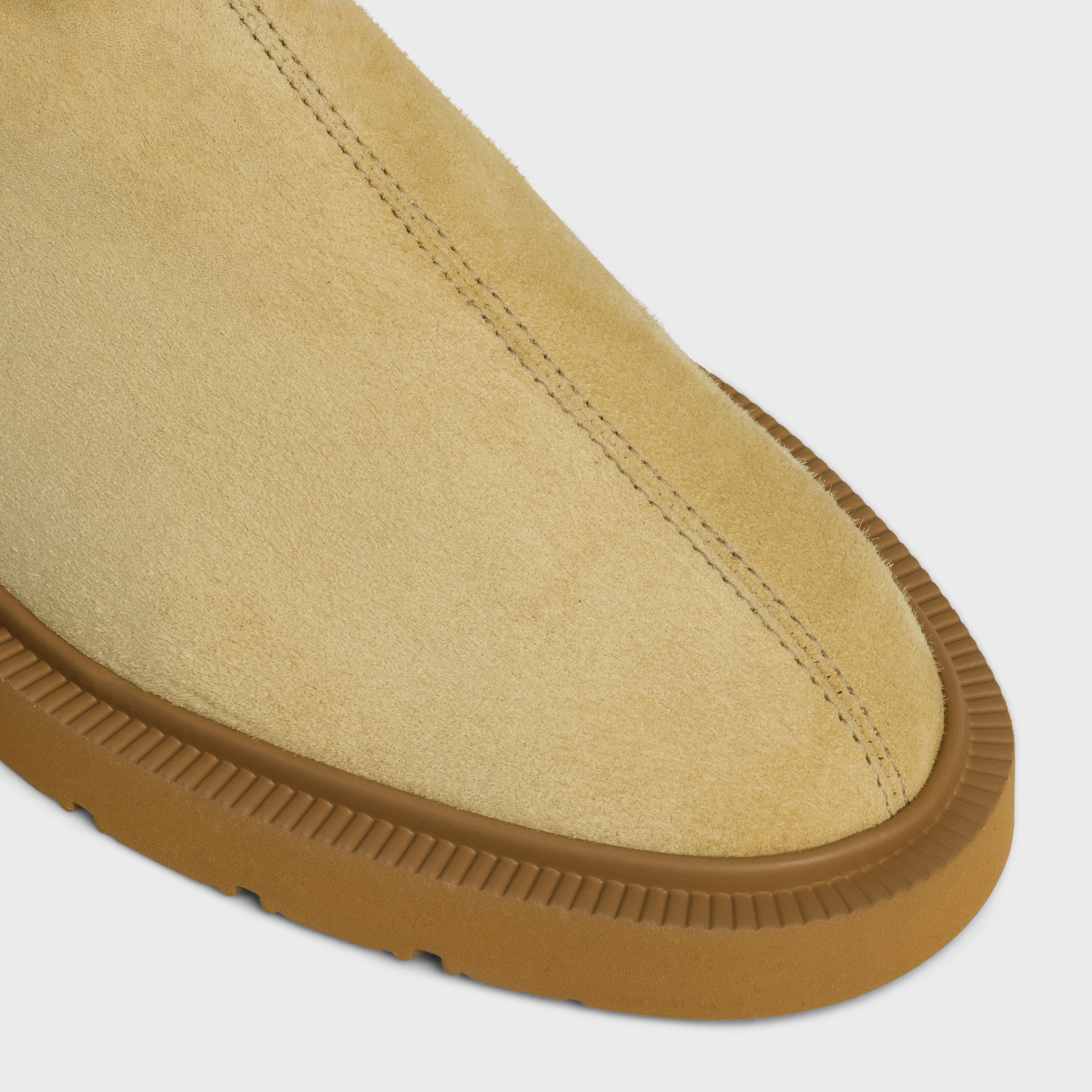 BOTTINE ZIPPÉE FLOW EN SUÈDE EXTENSIBLE EN PEAU DE MOUTON