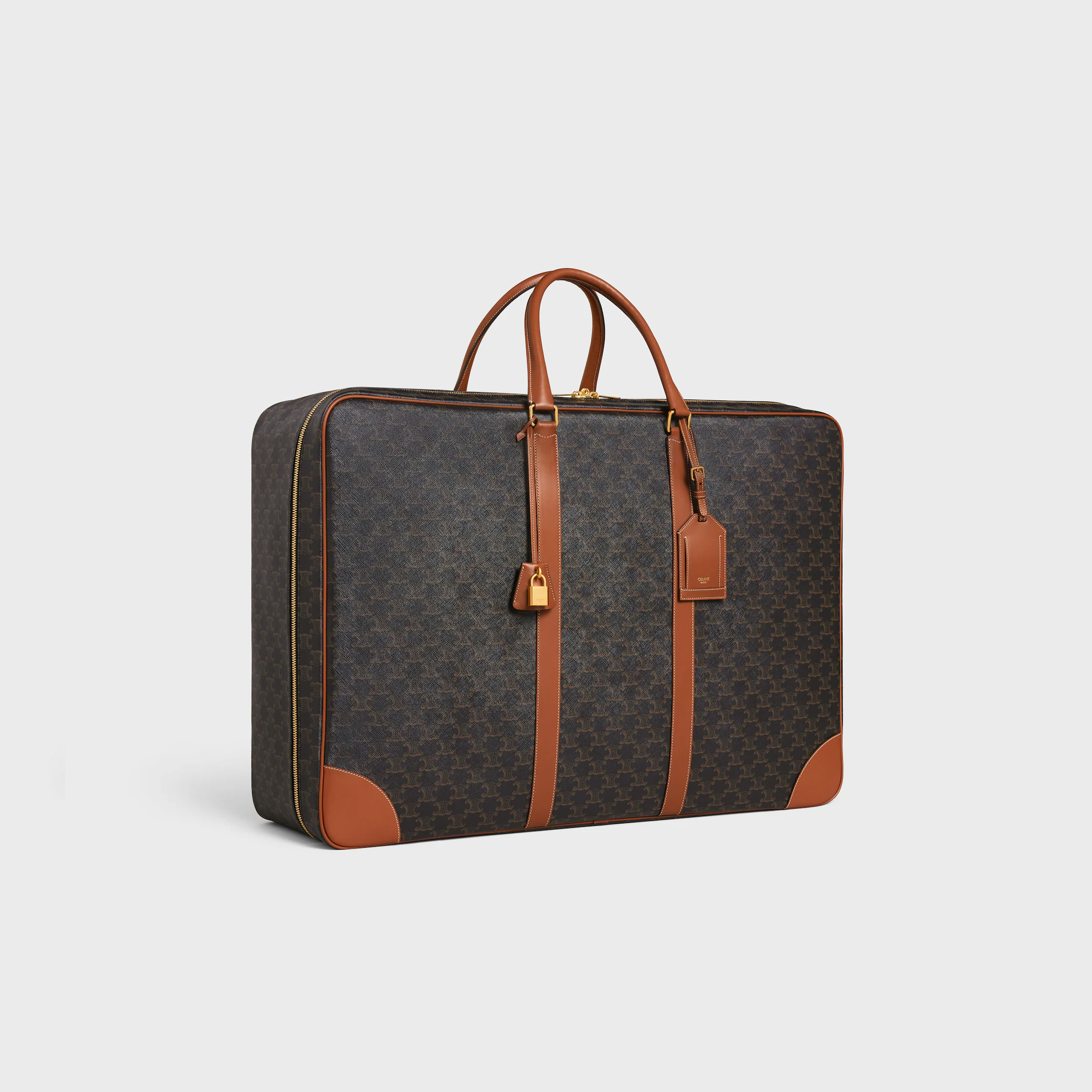 Valise souple 70 pouces Triomphe Canvas et cuir de veau