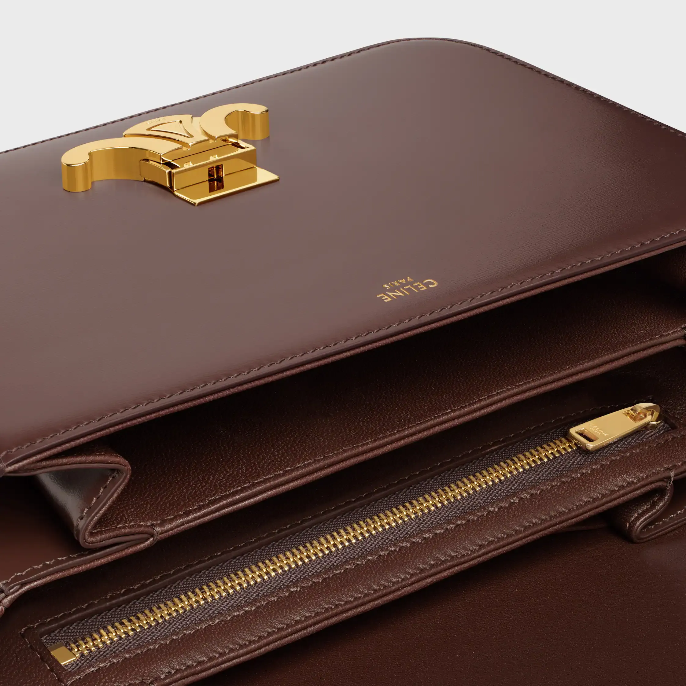 SAC CLASSIQUE TRIOMPHE EN CUIR VEAU BRILLANT