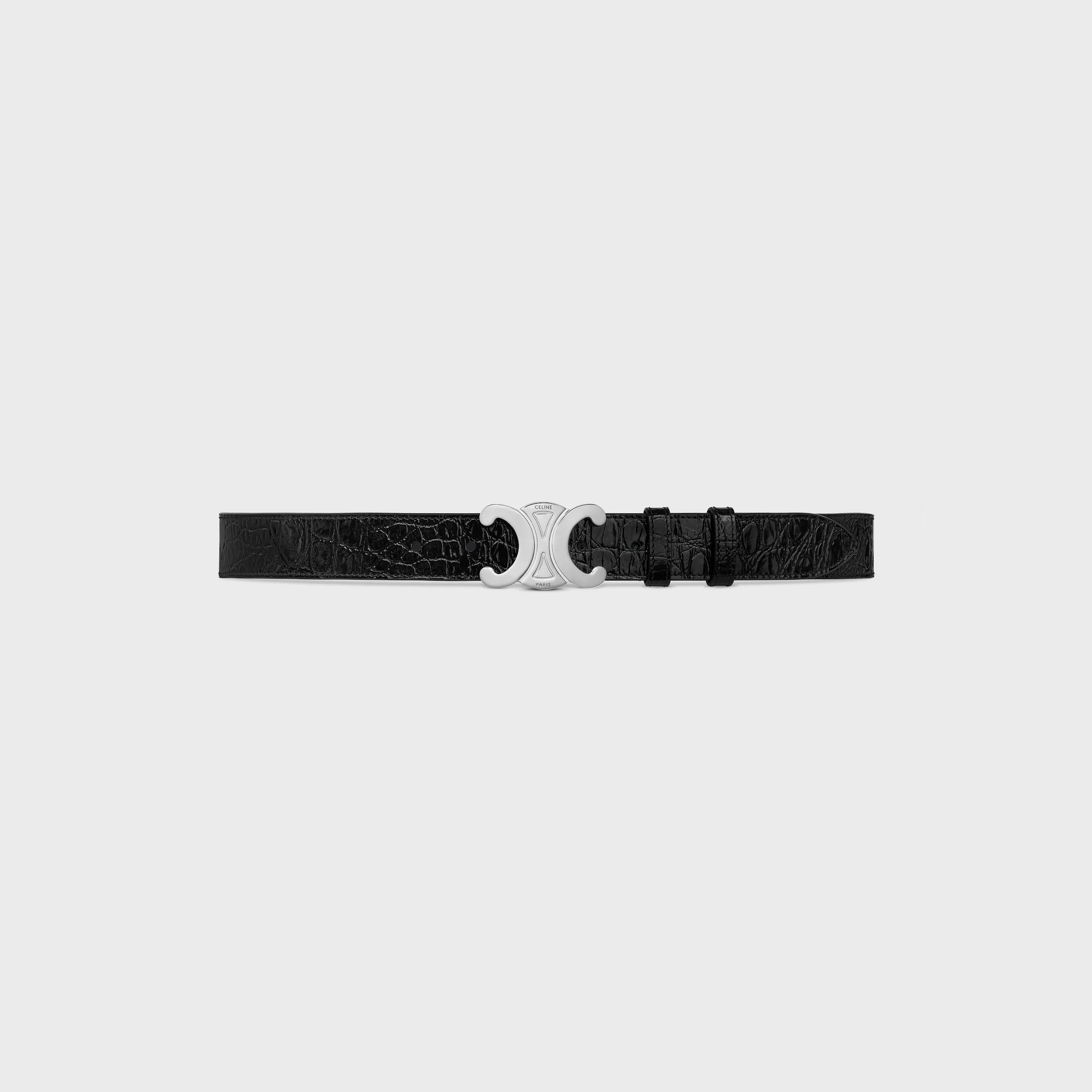 Ceinture Triomphe 30 MM IN Cuir croco gravé