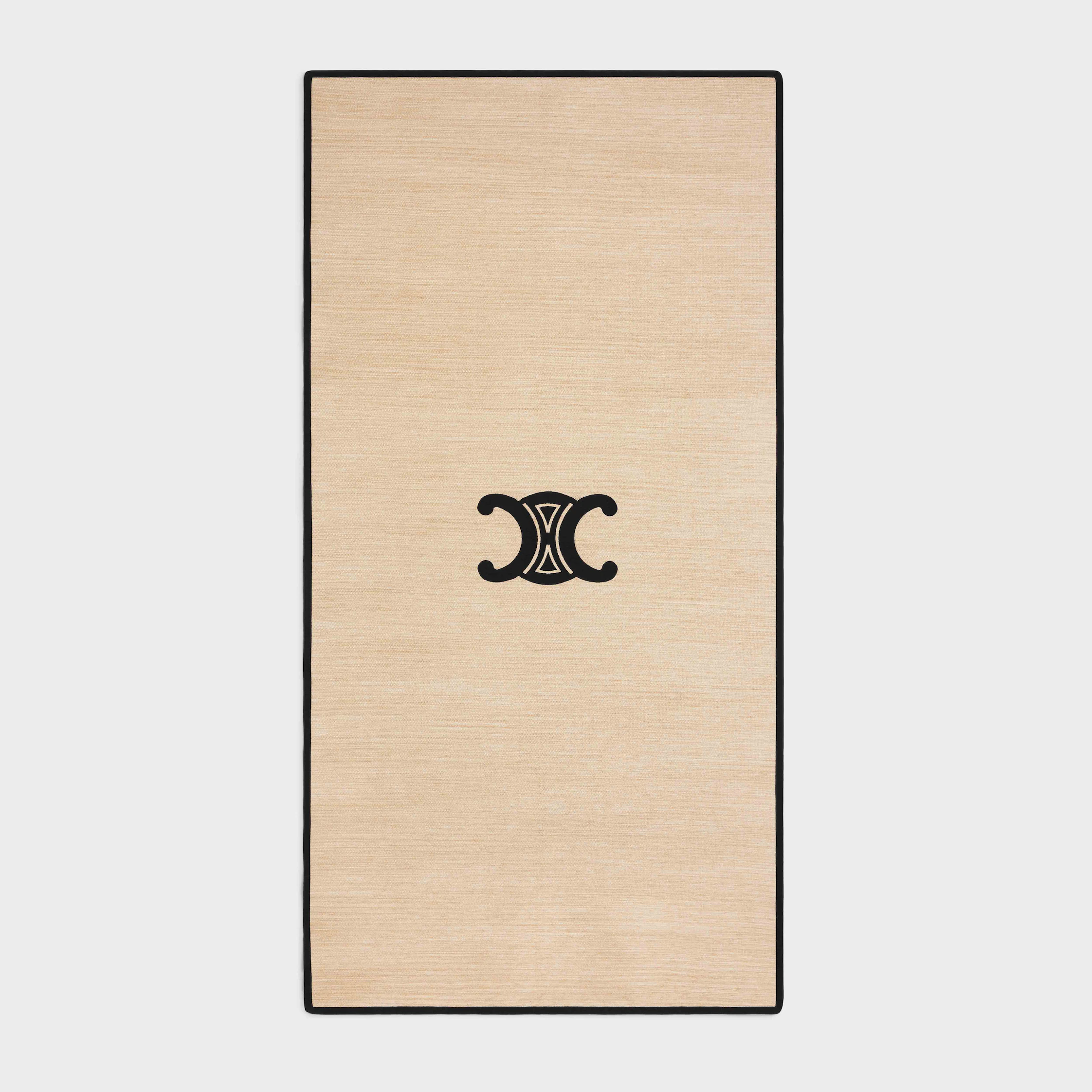 Tapis de plage et porte-tapis en cuir de veau