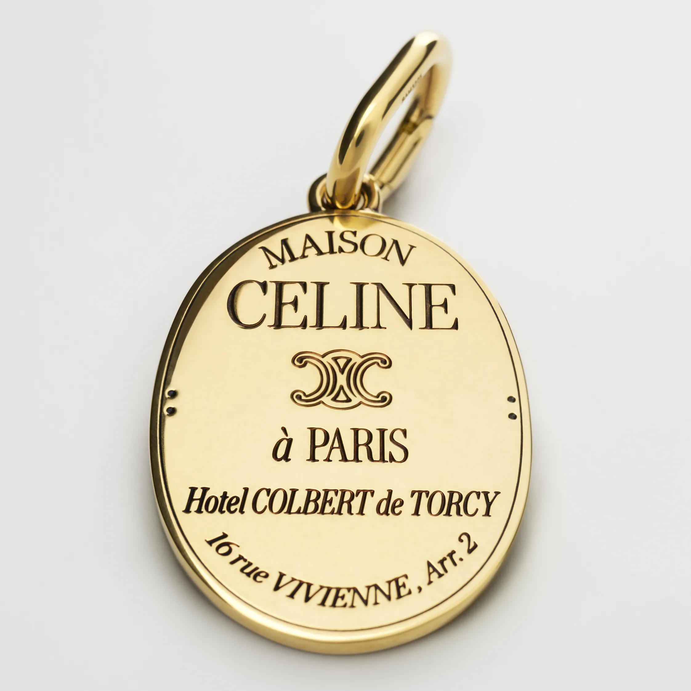 CHARM MAISON CELINE MÉDAILLE EN LAiton FINI OR