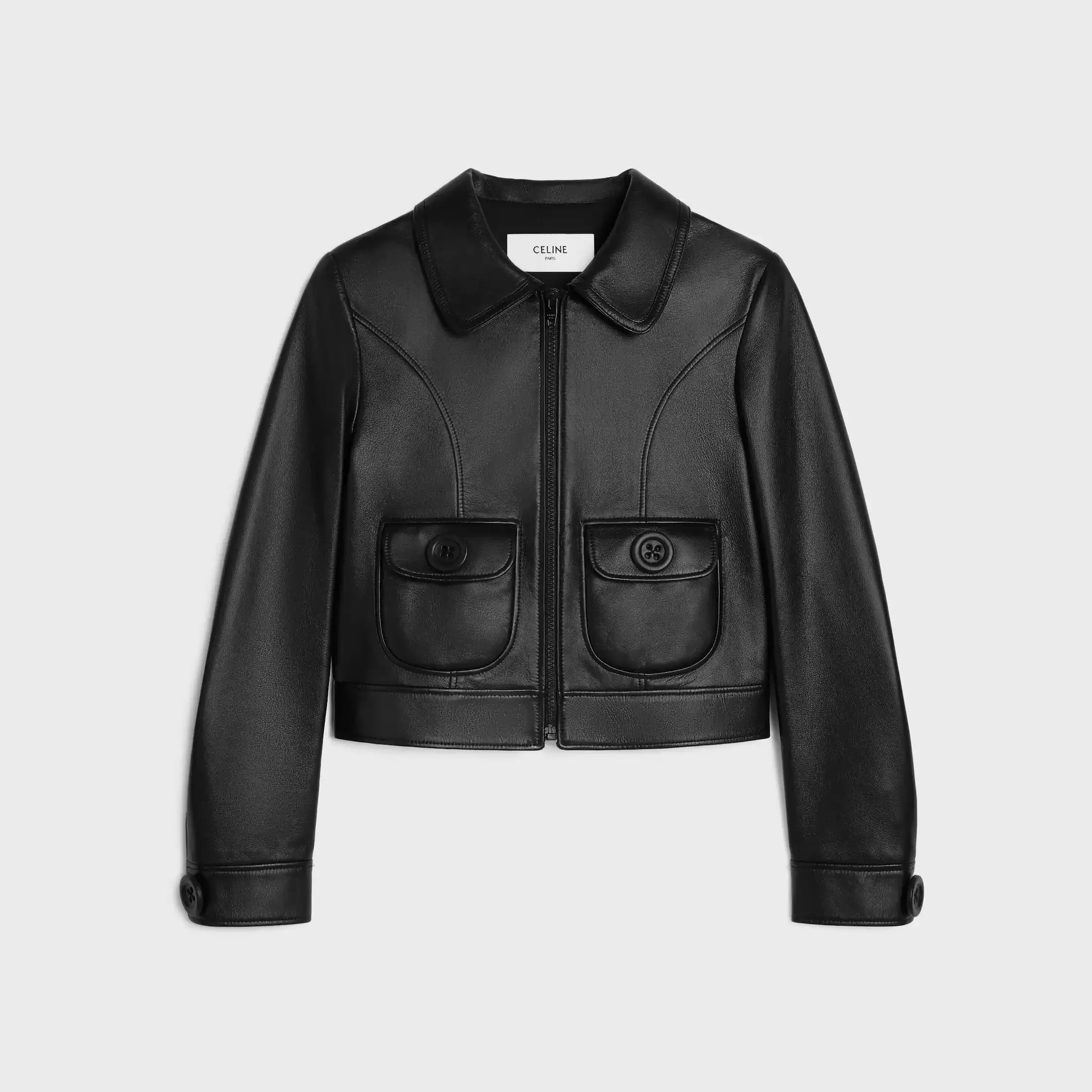 blouson droit en peau de mouton douce
