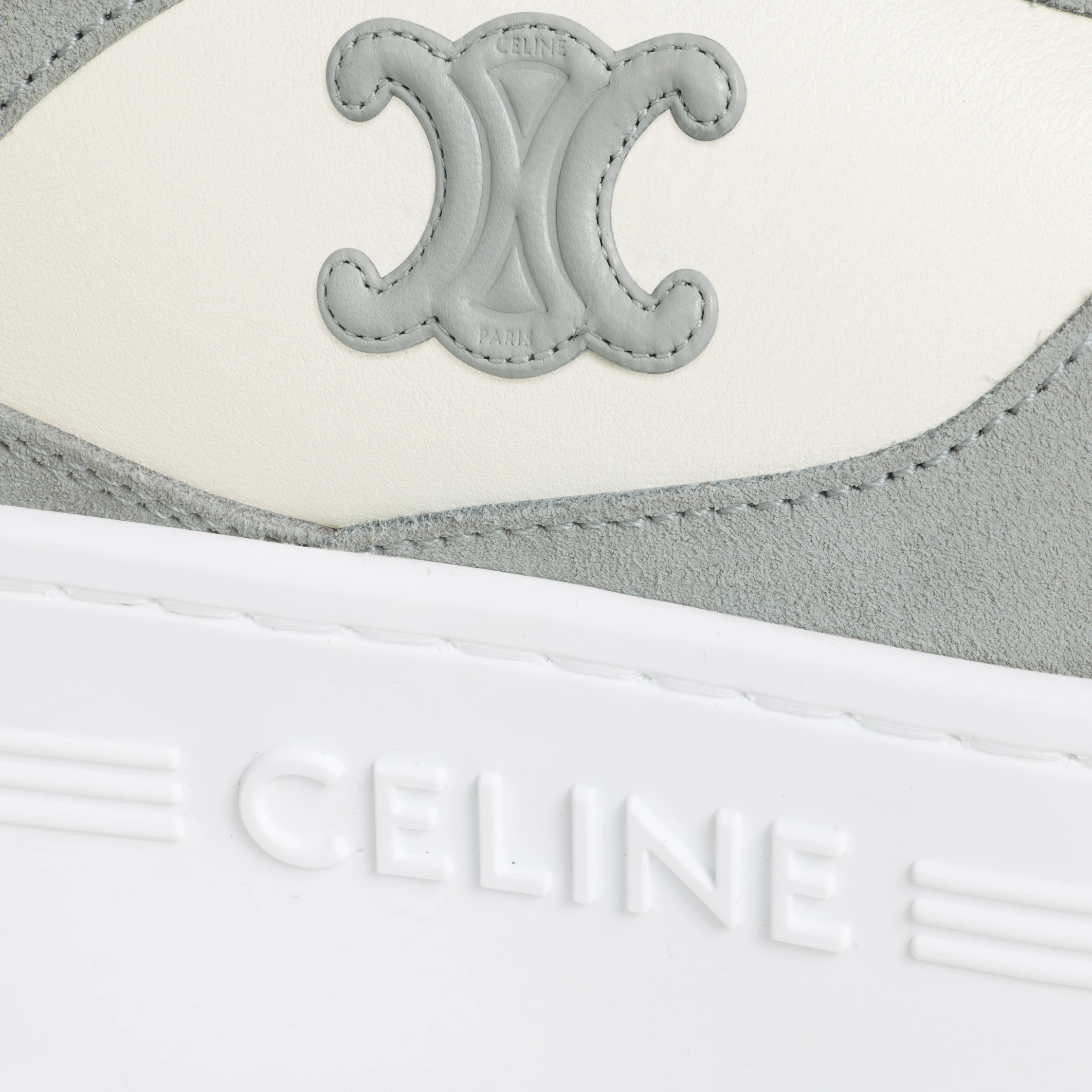 BLOCS DE SNEAKER À TALONNETTE EN VEAU ET SUÈDE DE VEAU