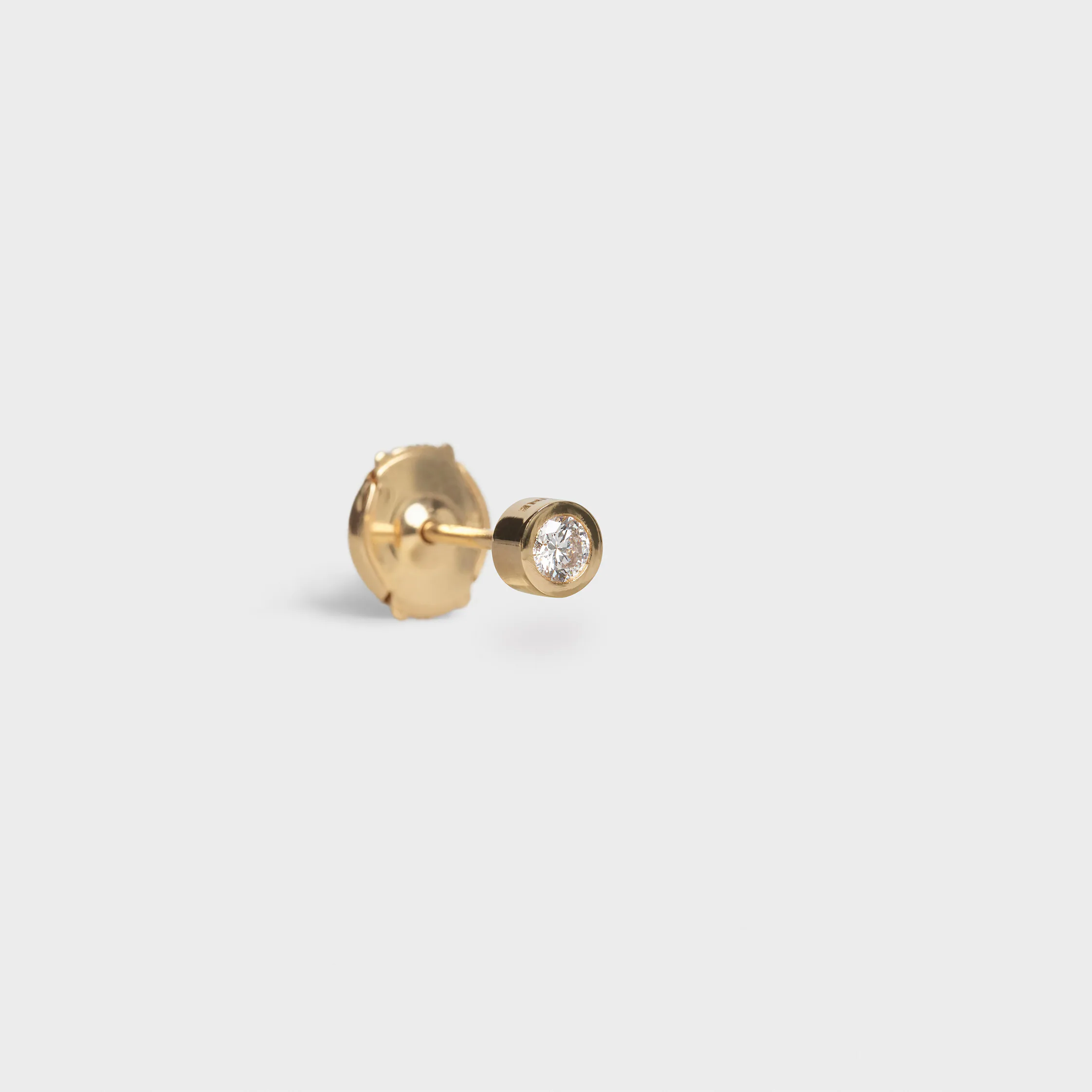 Celine Étincelant Boucle d'oreille en or jaune et diamant