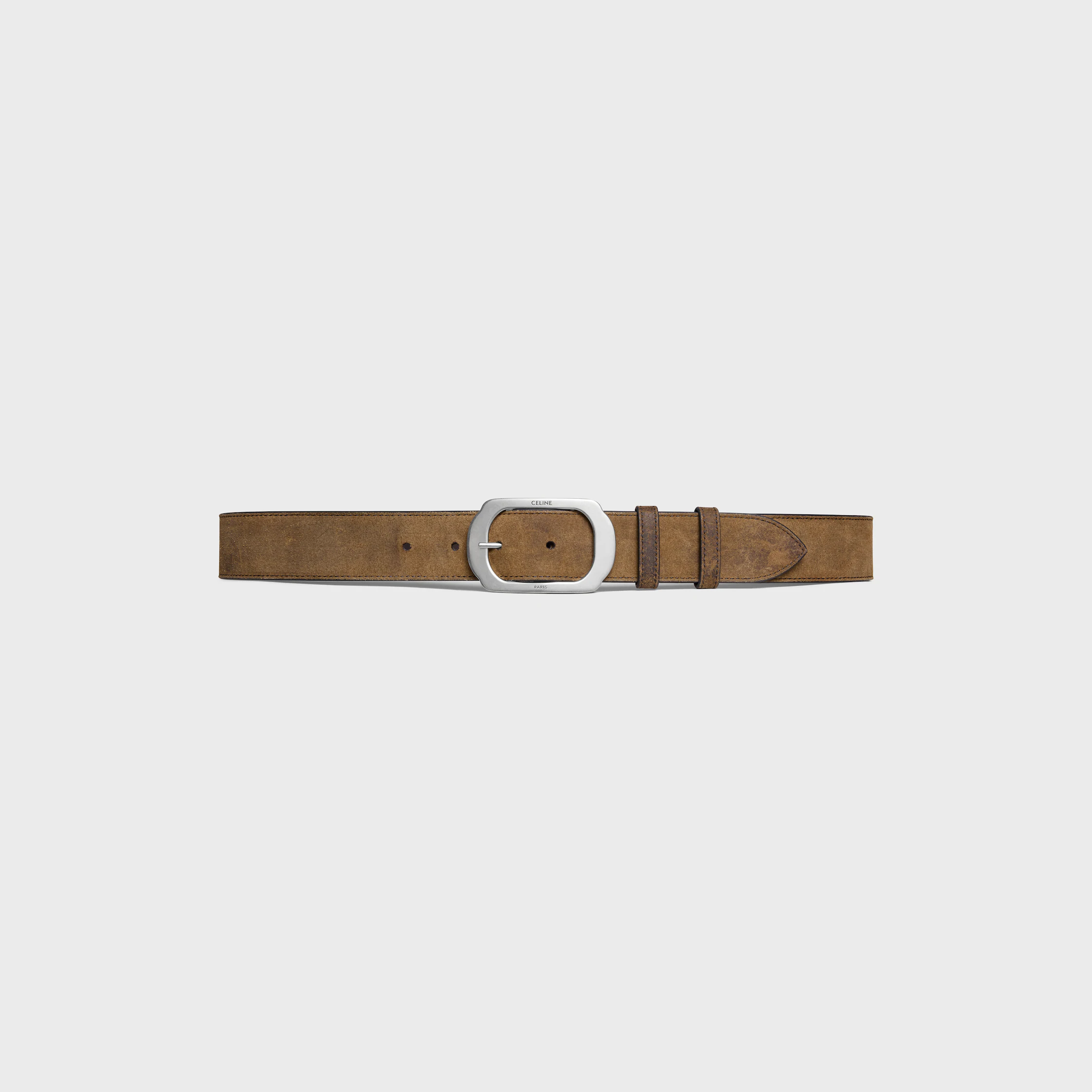 BC-21 CEINTURE 35 MM EN CUIR DE VEAU SUEDÉ À EFFET CIRE