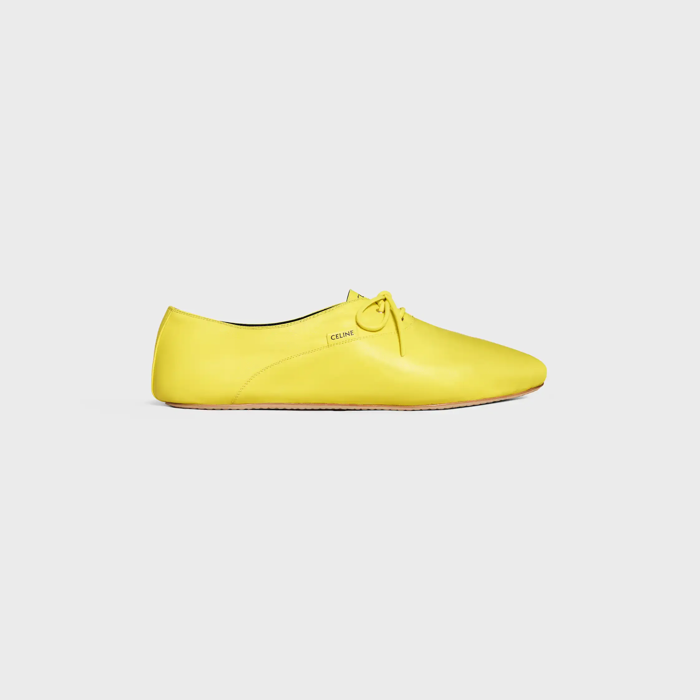 CHAUSSURE À LACETS BALLET EN PEAU DE MOUTON