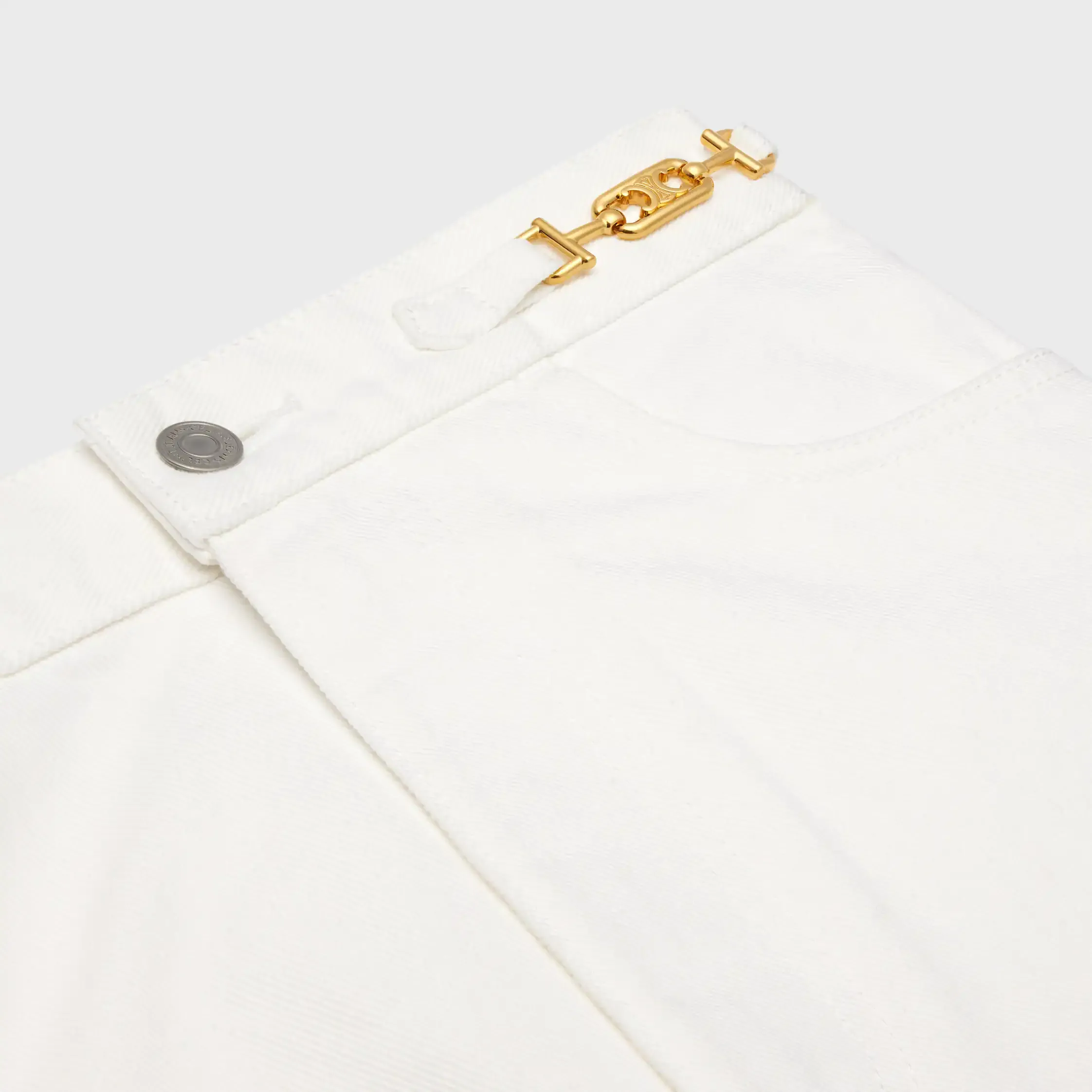 Jean flare Jane en denim blanc optique