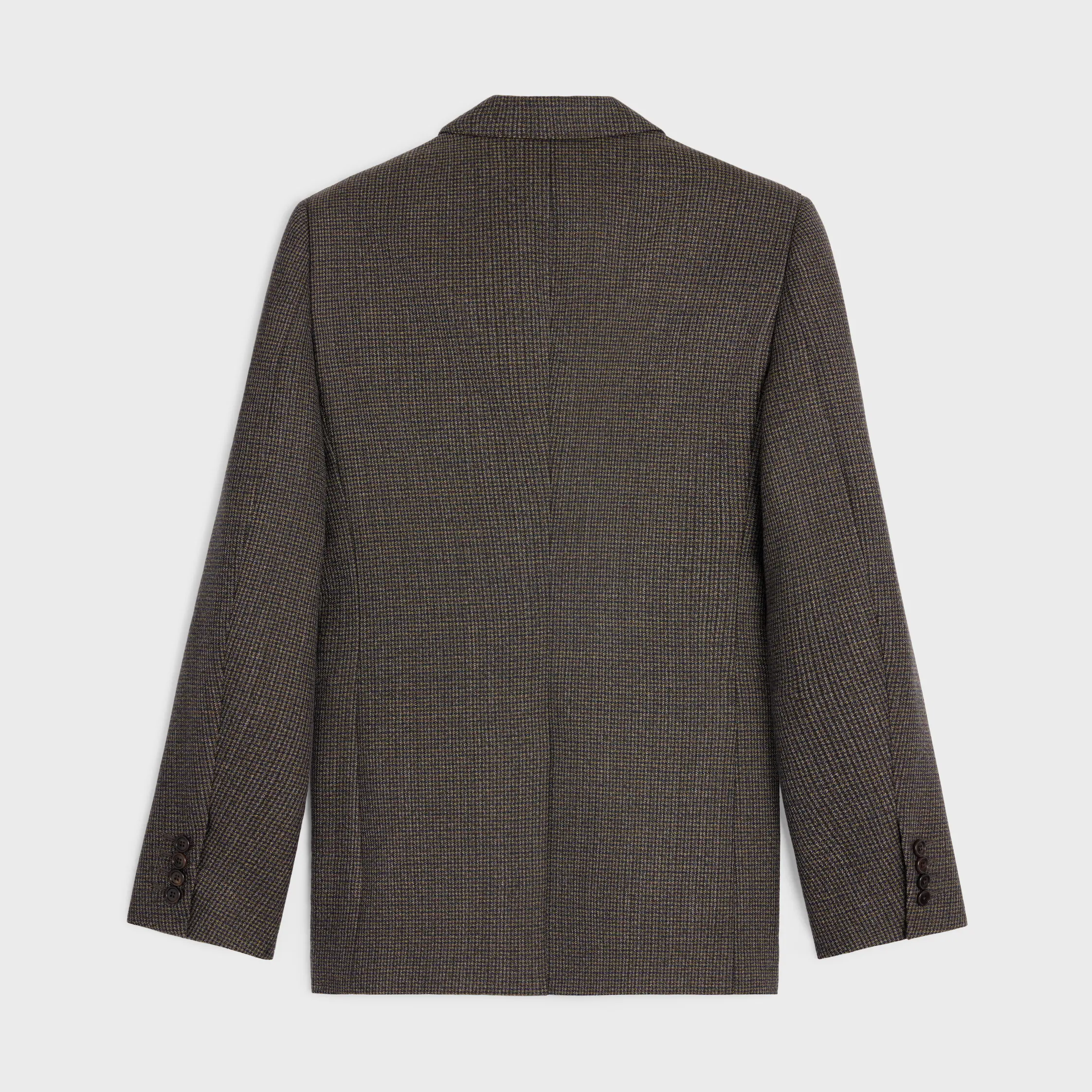 Veste classique en laine micro houndstooth