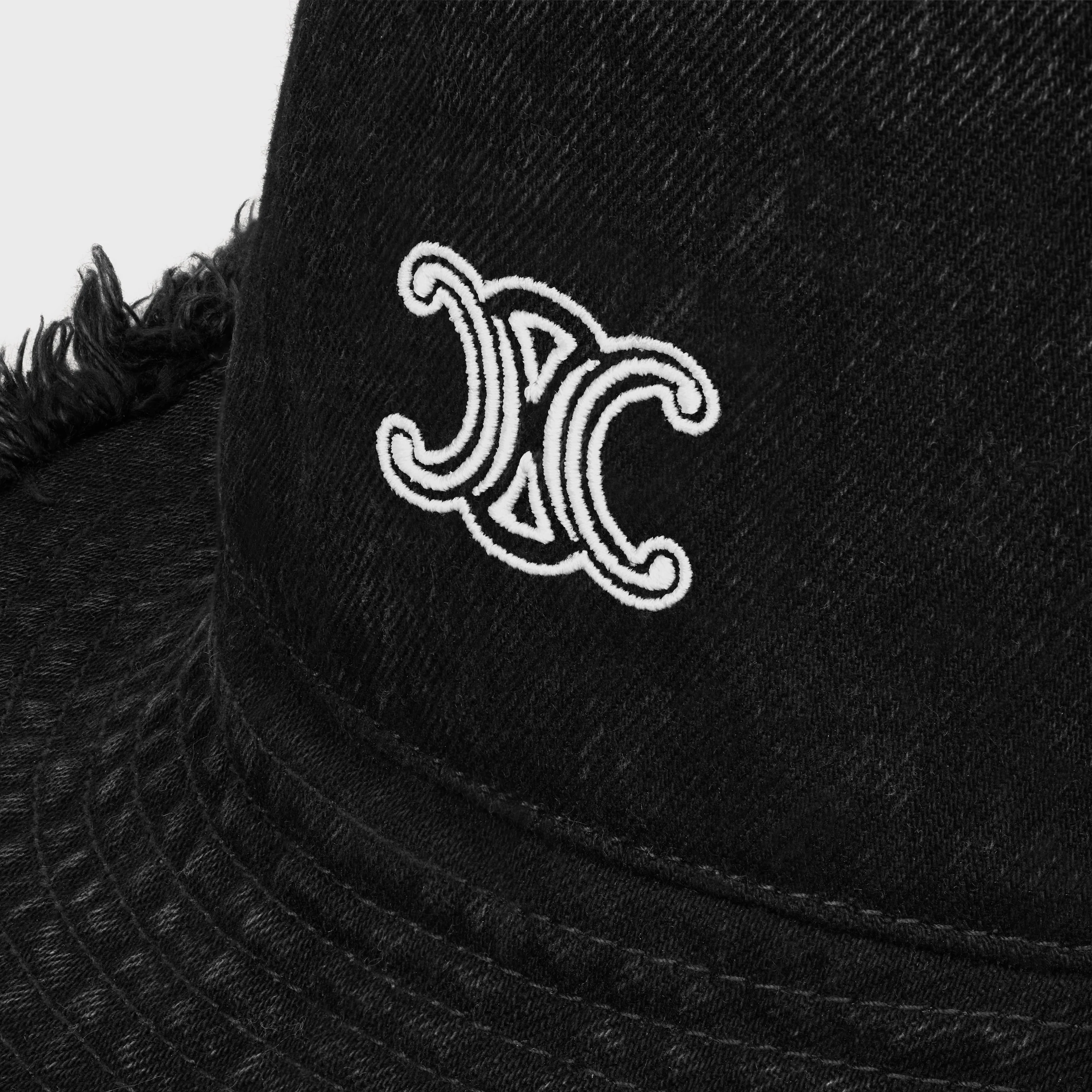 chapeau melon en denim coton