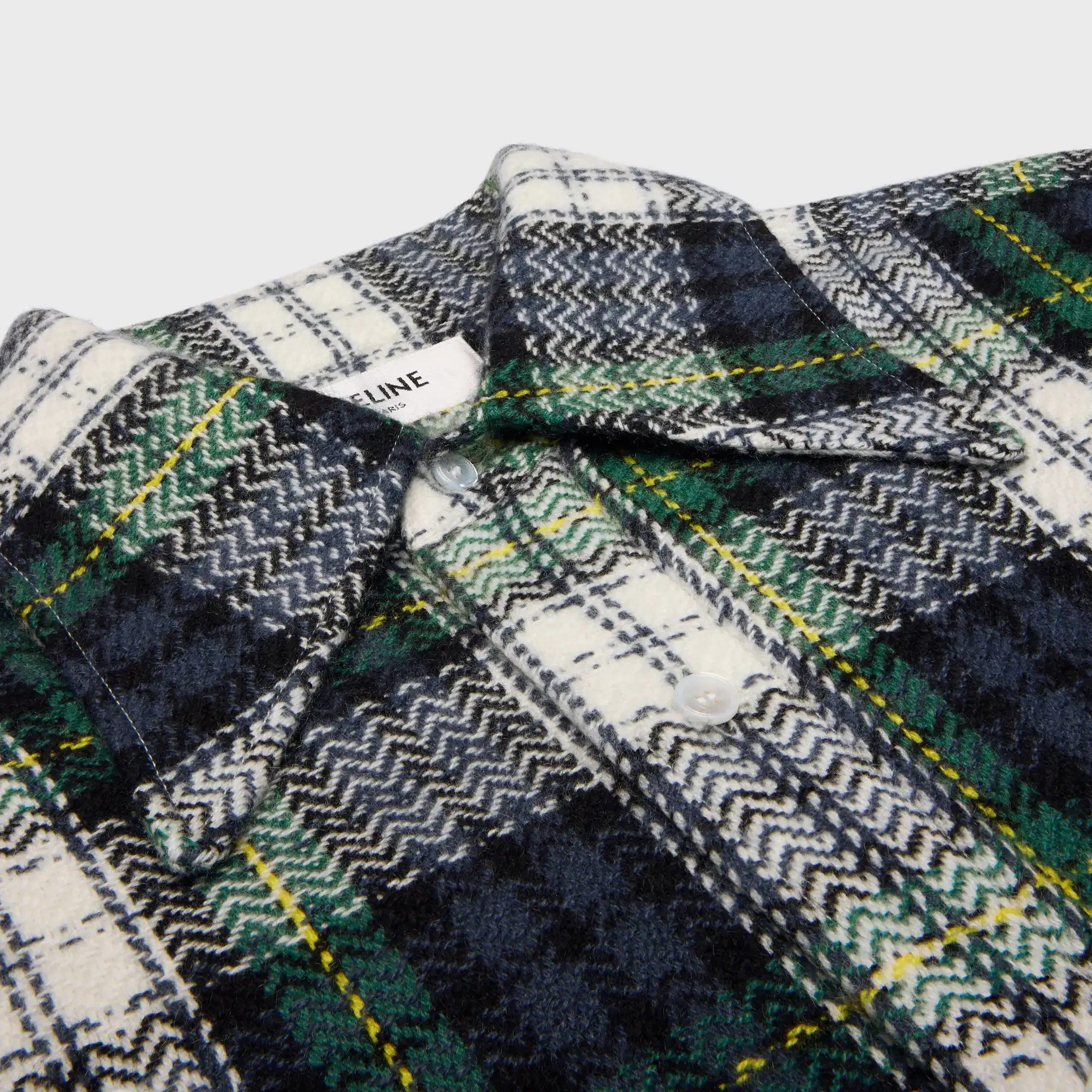 chemise en cachemire à motif tartan
