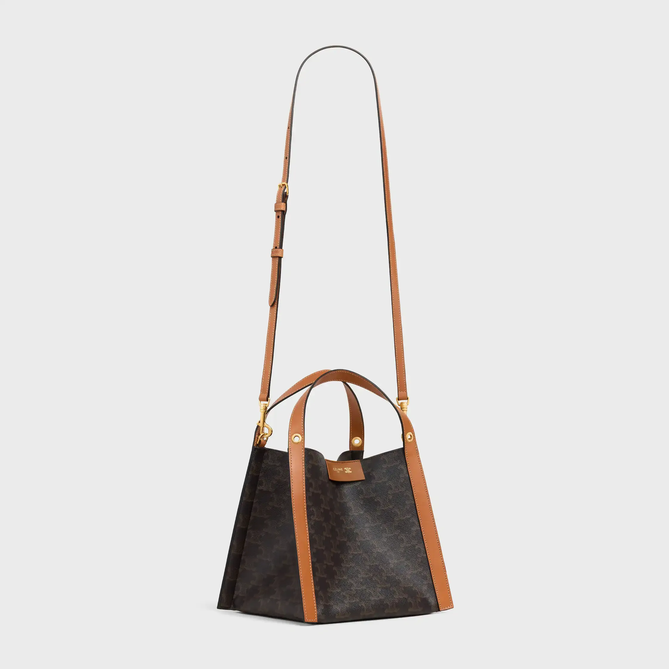 PETIT SAC À MAIN EN TOILE TRIOMPHE ET VEAU NATURAL