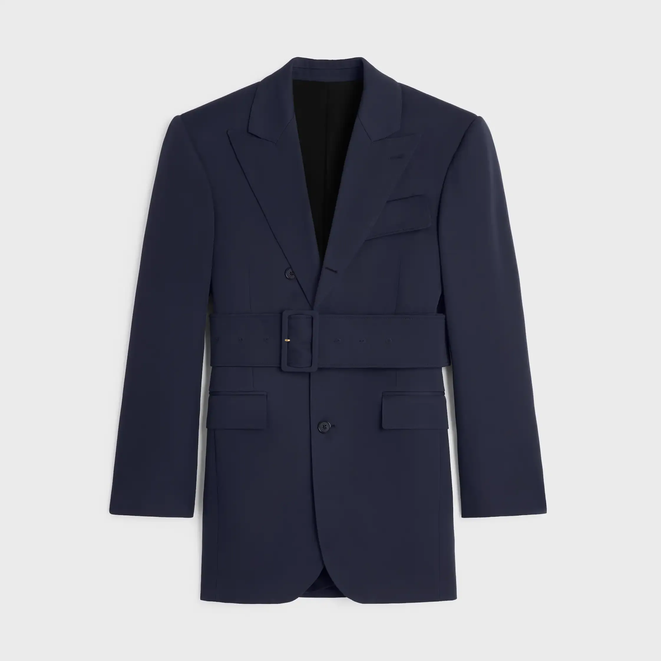 manteau colonne IN GRAIN DE POUDRE LAINAGE