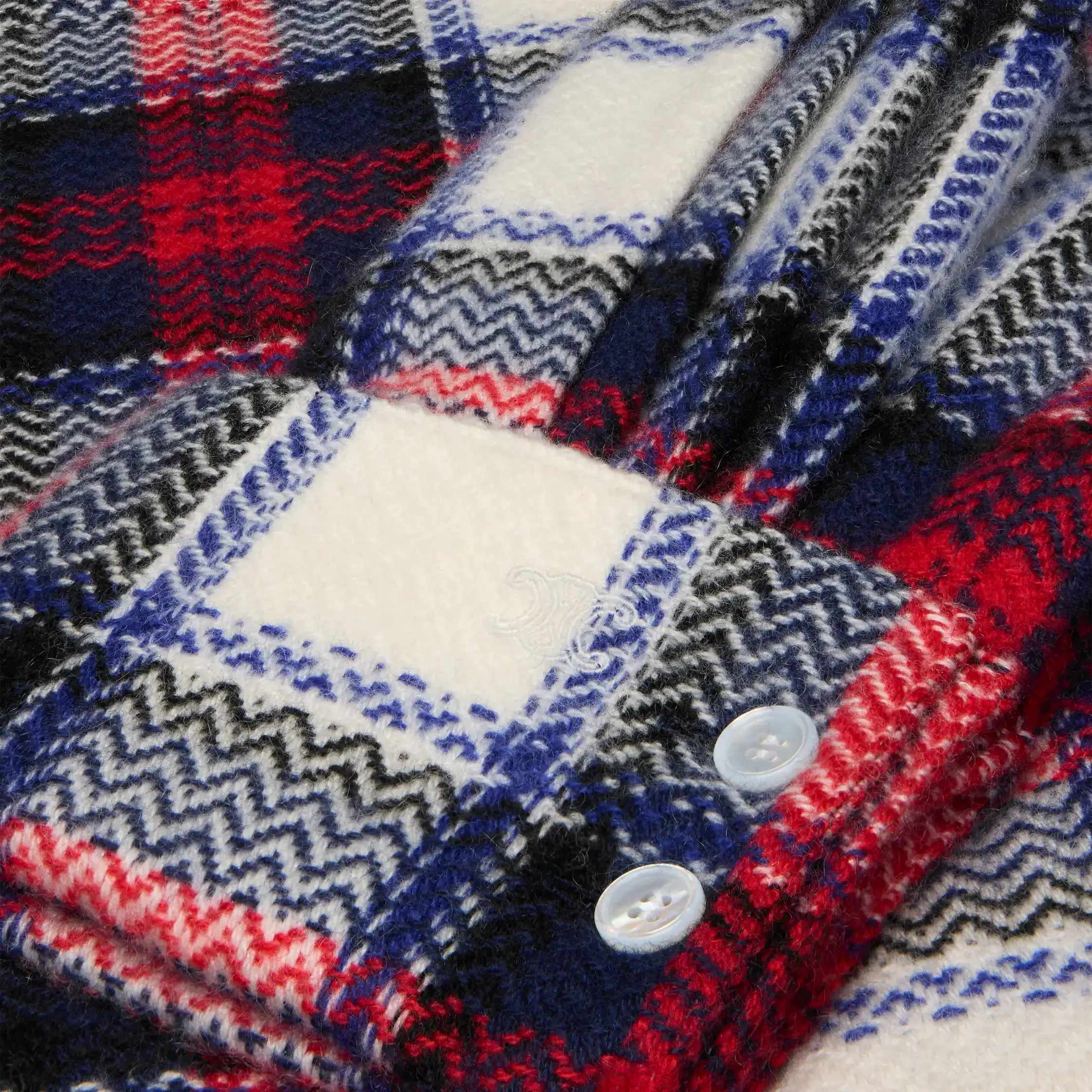 chemise en cachemire à carreaux