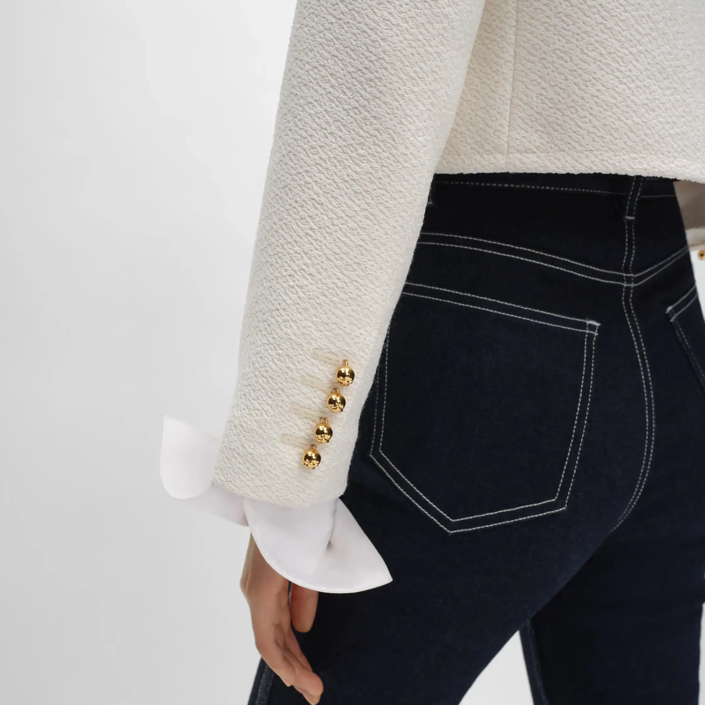 manteau icône en viscose et laine nattée