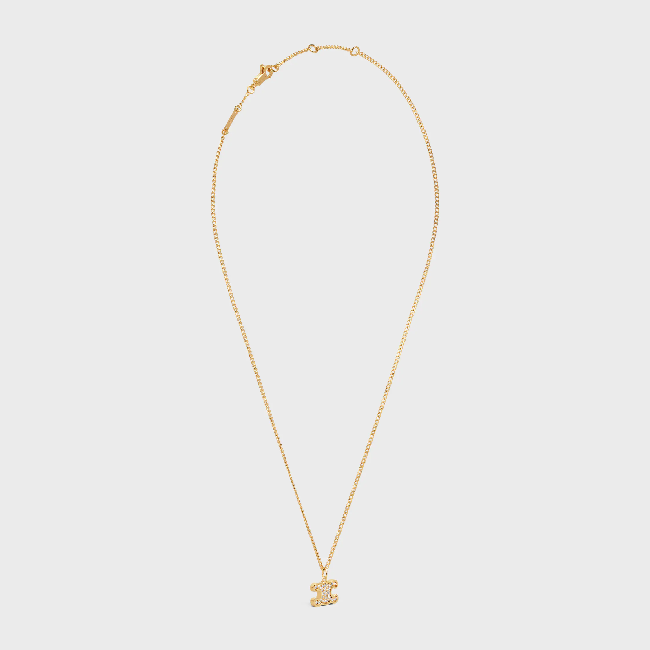 Collier Triomphe en laiton avec finition or et cristaux