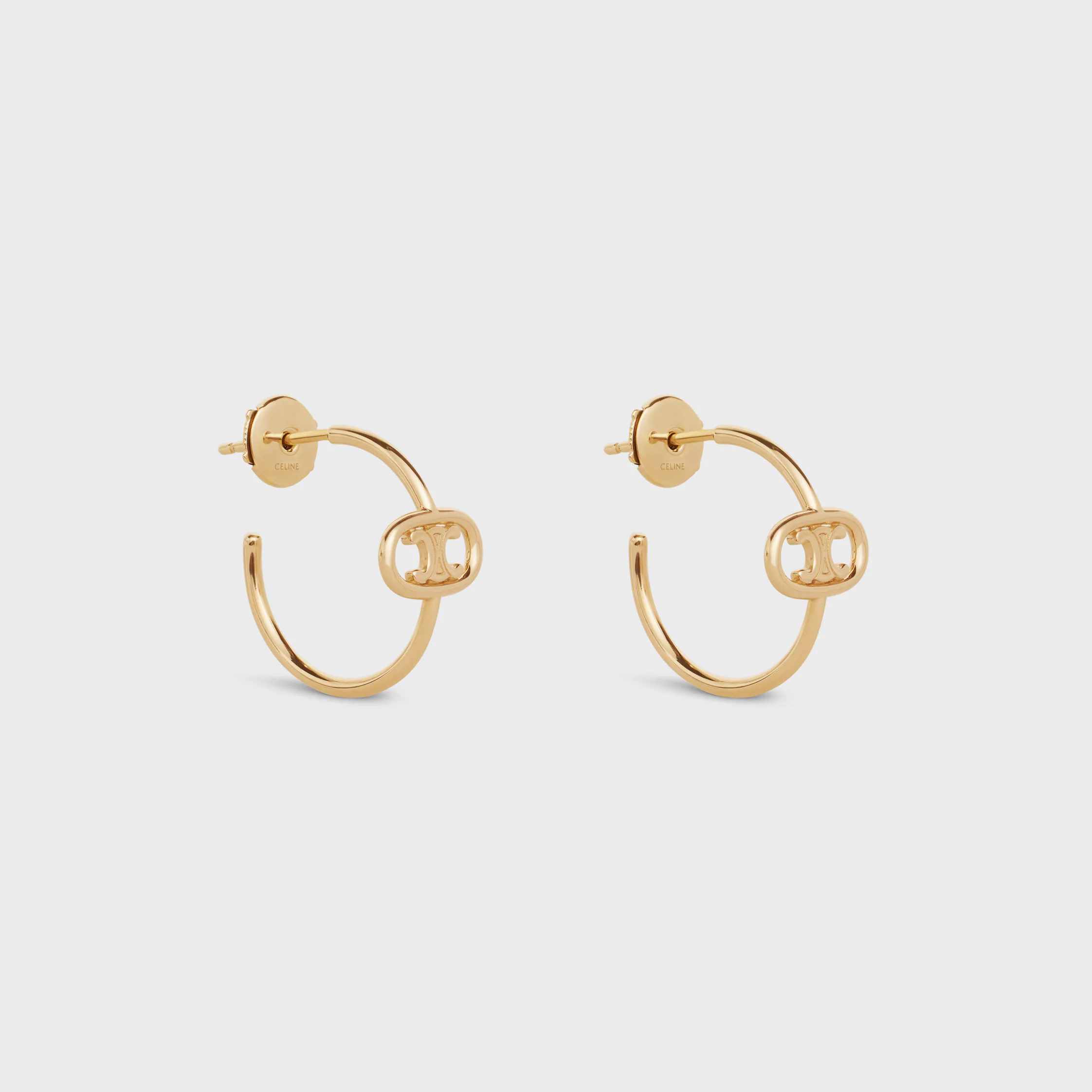 Maillon Triomphe Boucles d'oreilles en or jaune