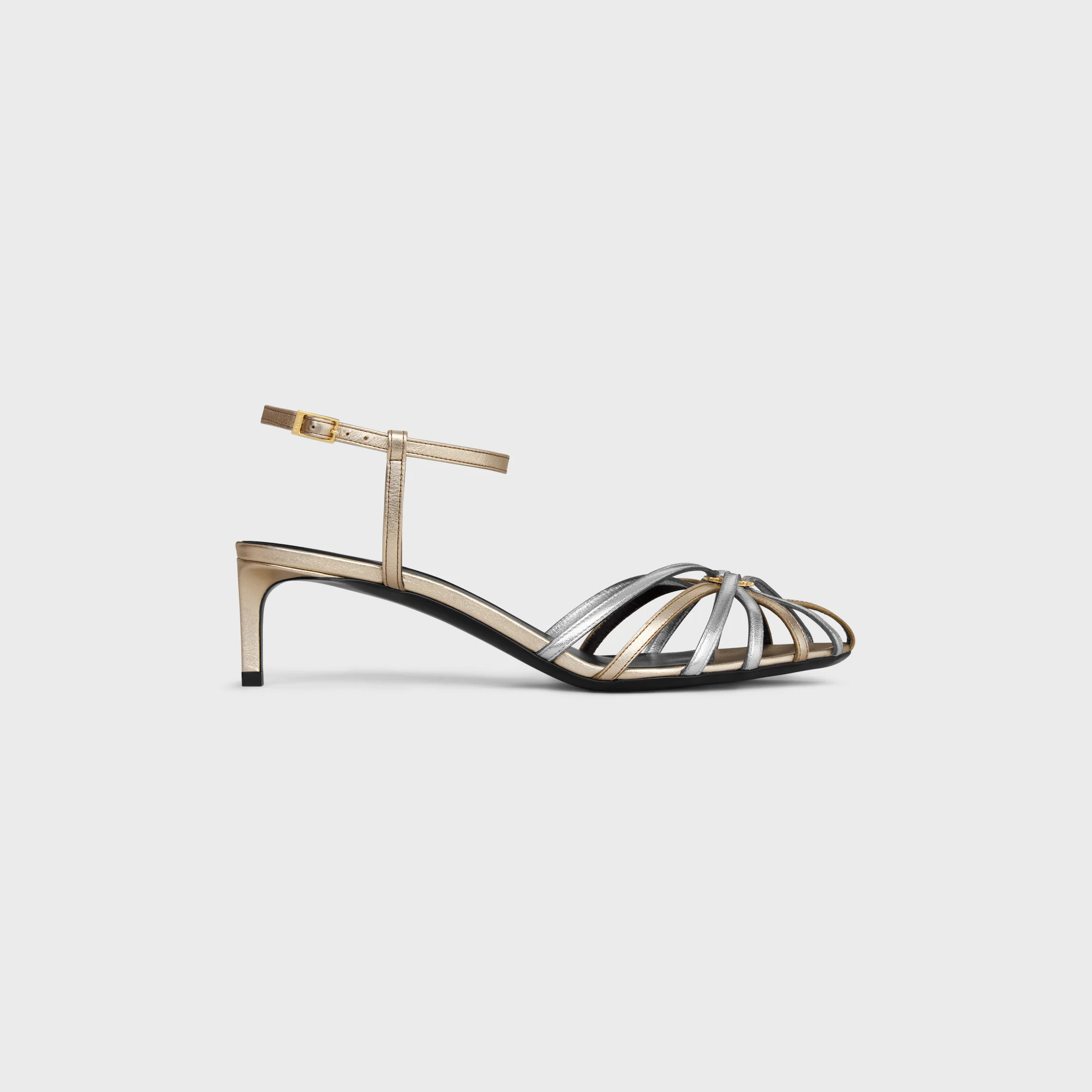 SANDALE CELINE TRIOMPHE EN VEAU LAMINÉ