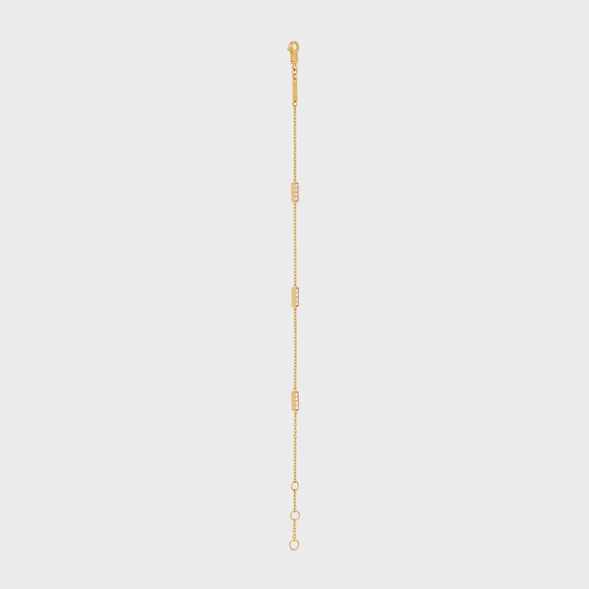 Bracelet triple Celine Line en or jaune et diamants