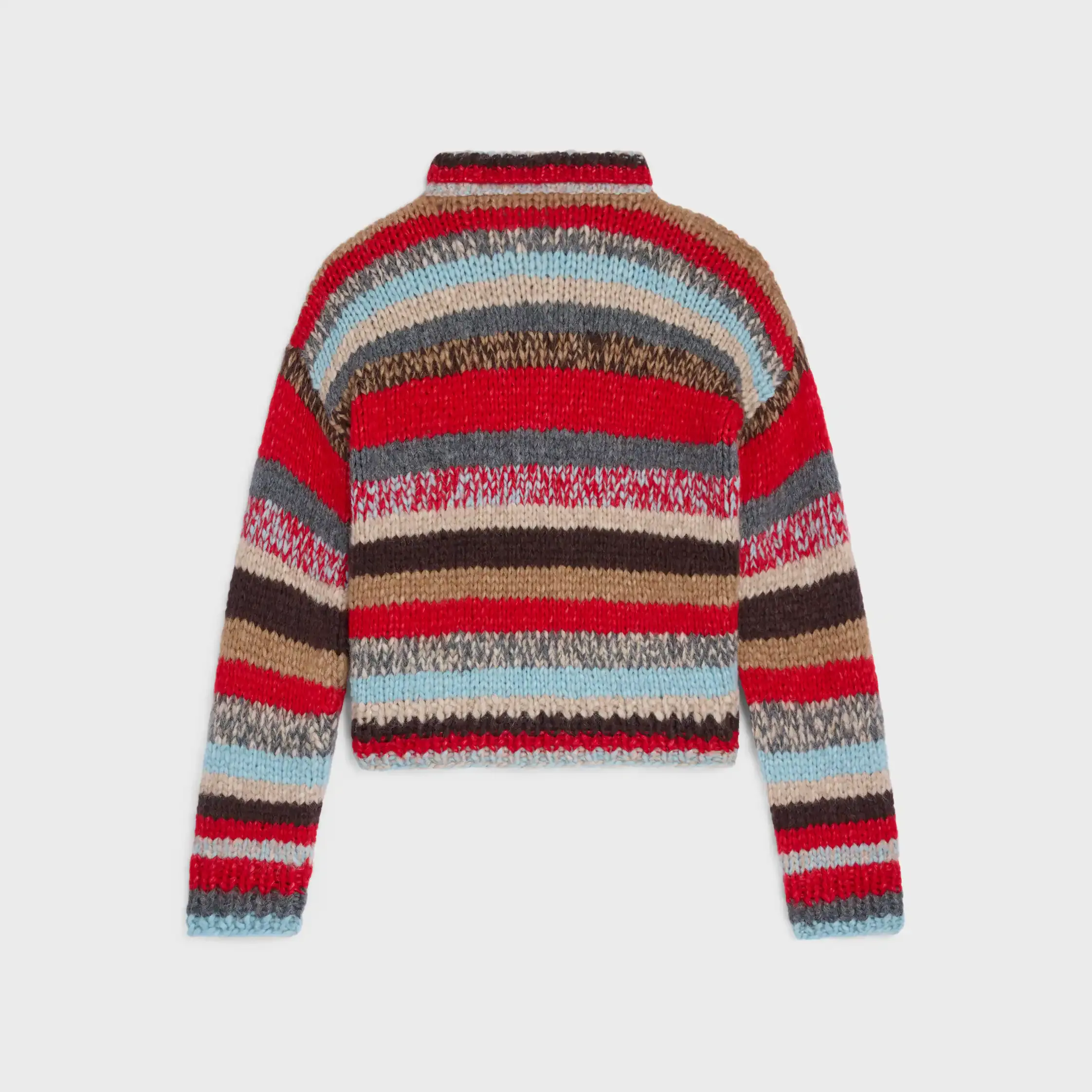 pull-over polo en alpaga et laine