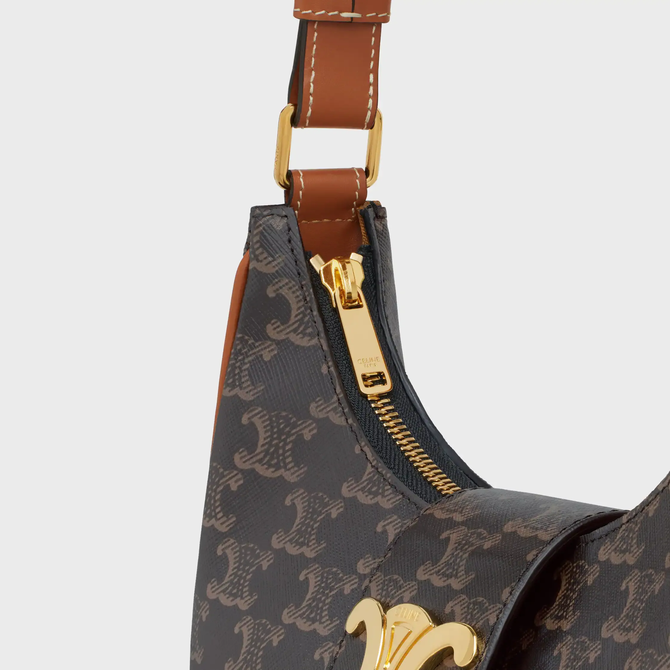 SAC MEDIUM AVA TRIOMPHE EN TOILE TRIOMPHE ET VEAU