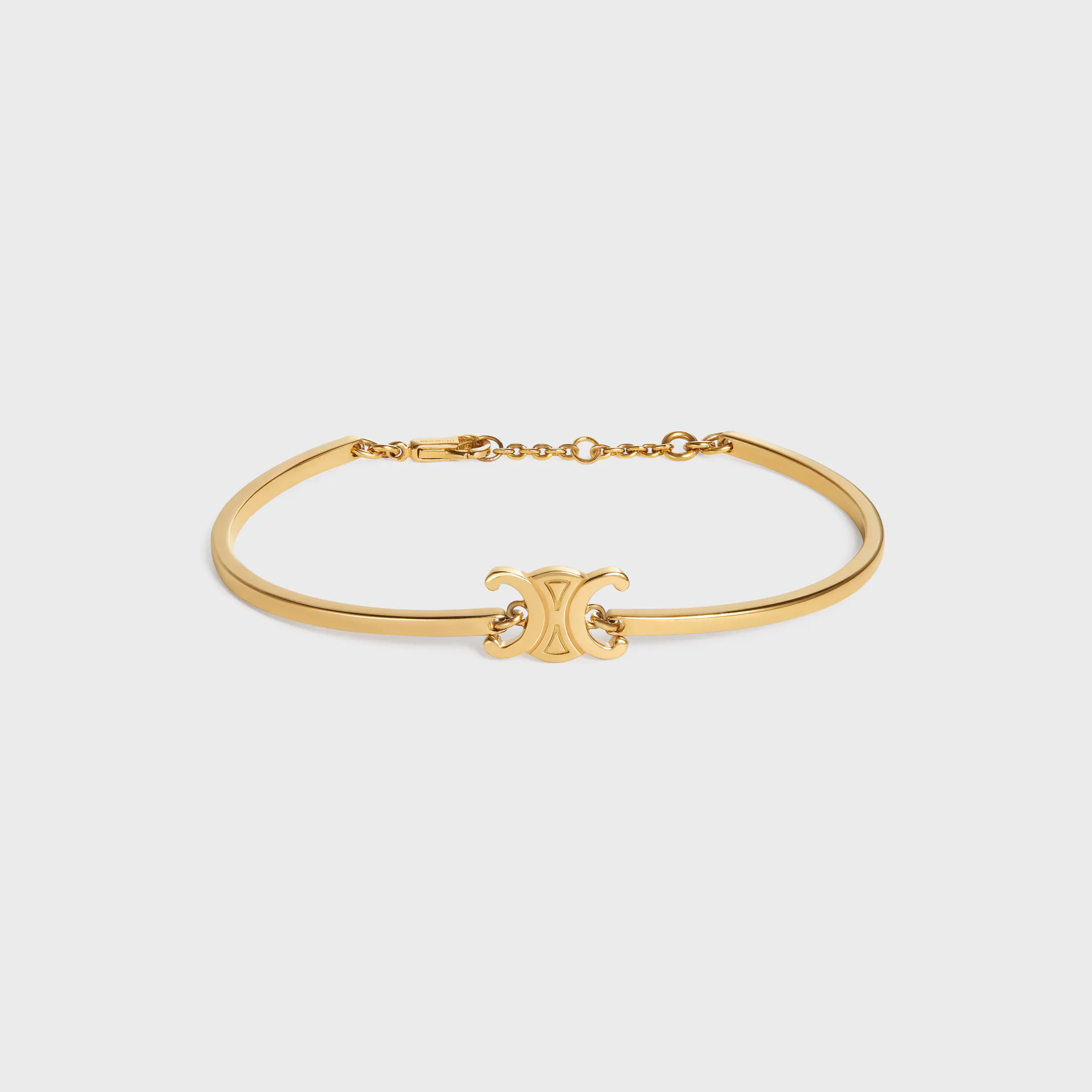 Bracelet articulé Triomphe en laiton avec finition or