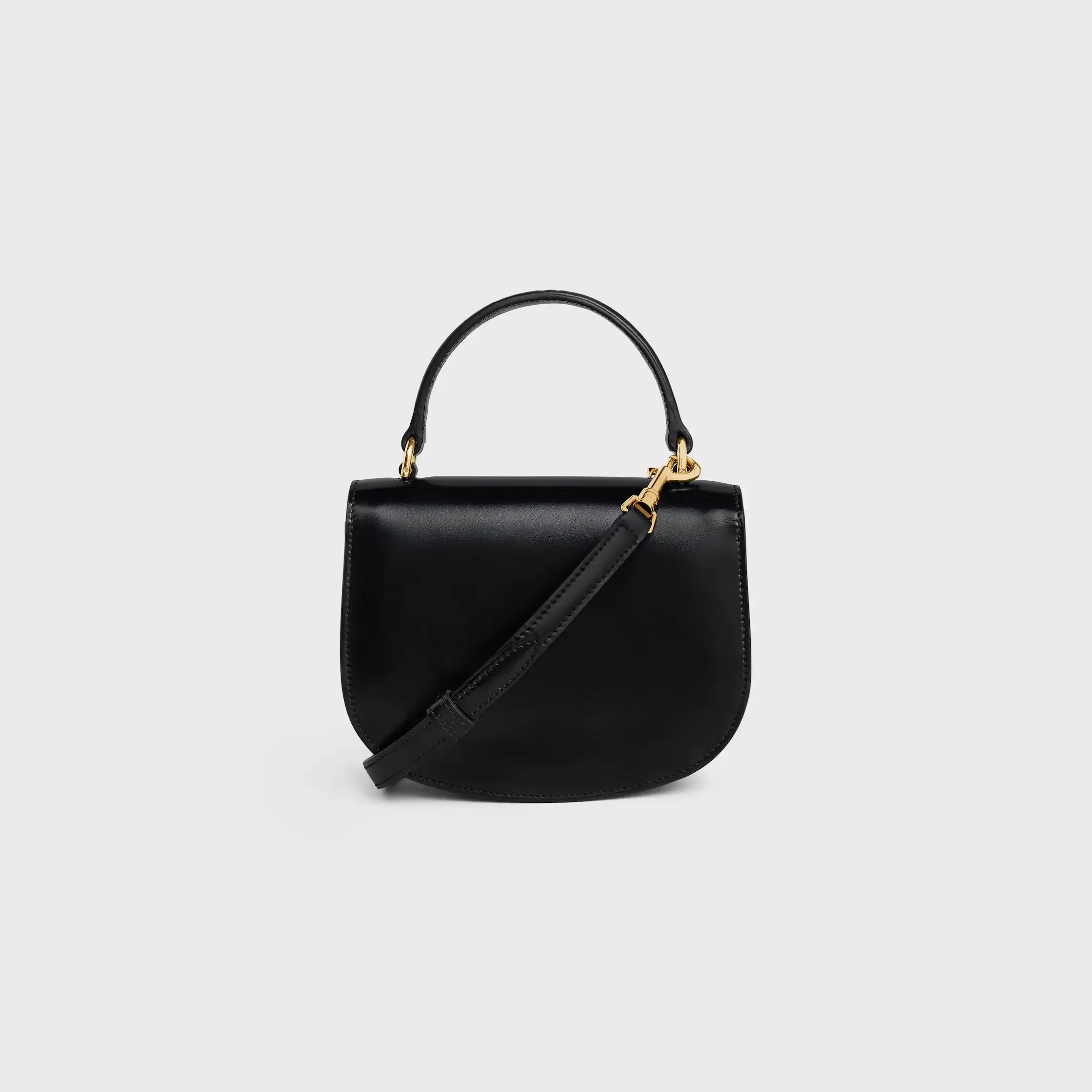 MINI BESACE CLEA EN CUIR DE VEAU BRILLANT