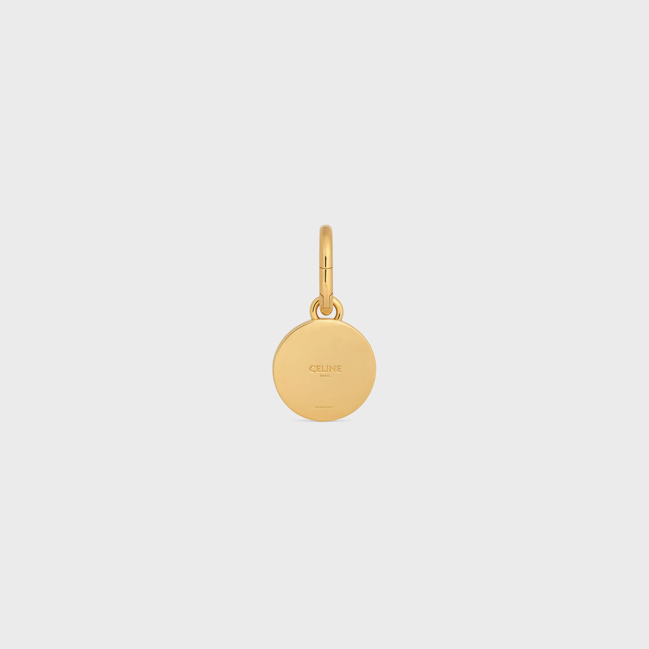 CHARM MÉDAILLE PERLE EN RÉSINE ET LAiton FINI OR