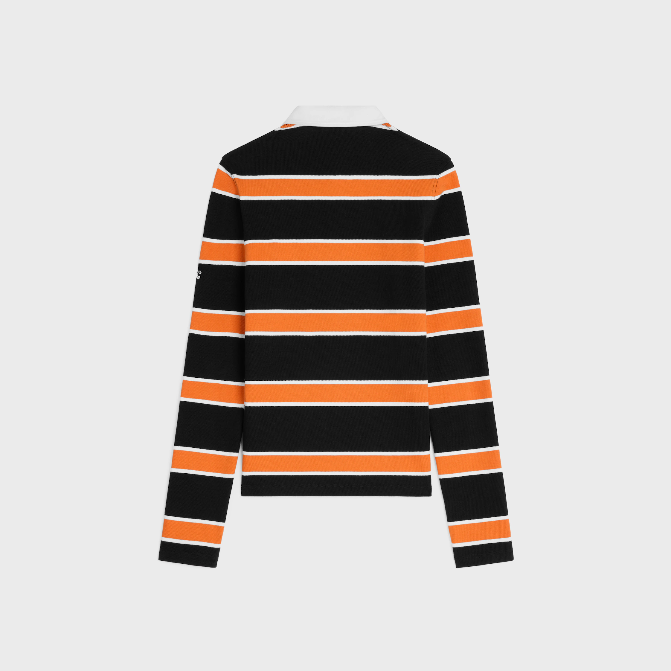 chemise polo en jersey de coton rayé