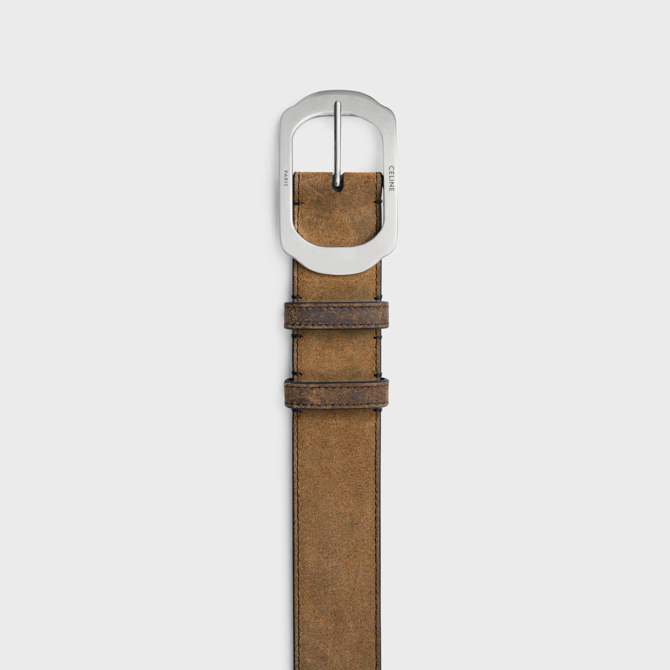 BC-21 CEINTURE 35 MM EN CUIR DE VEAU SUEDÉ À EFFET CIRE