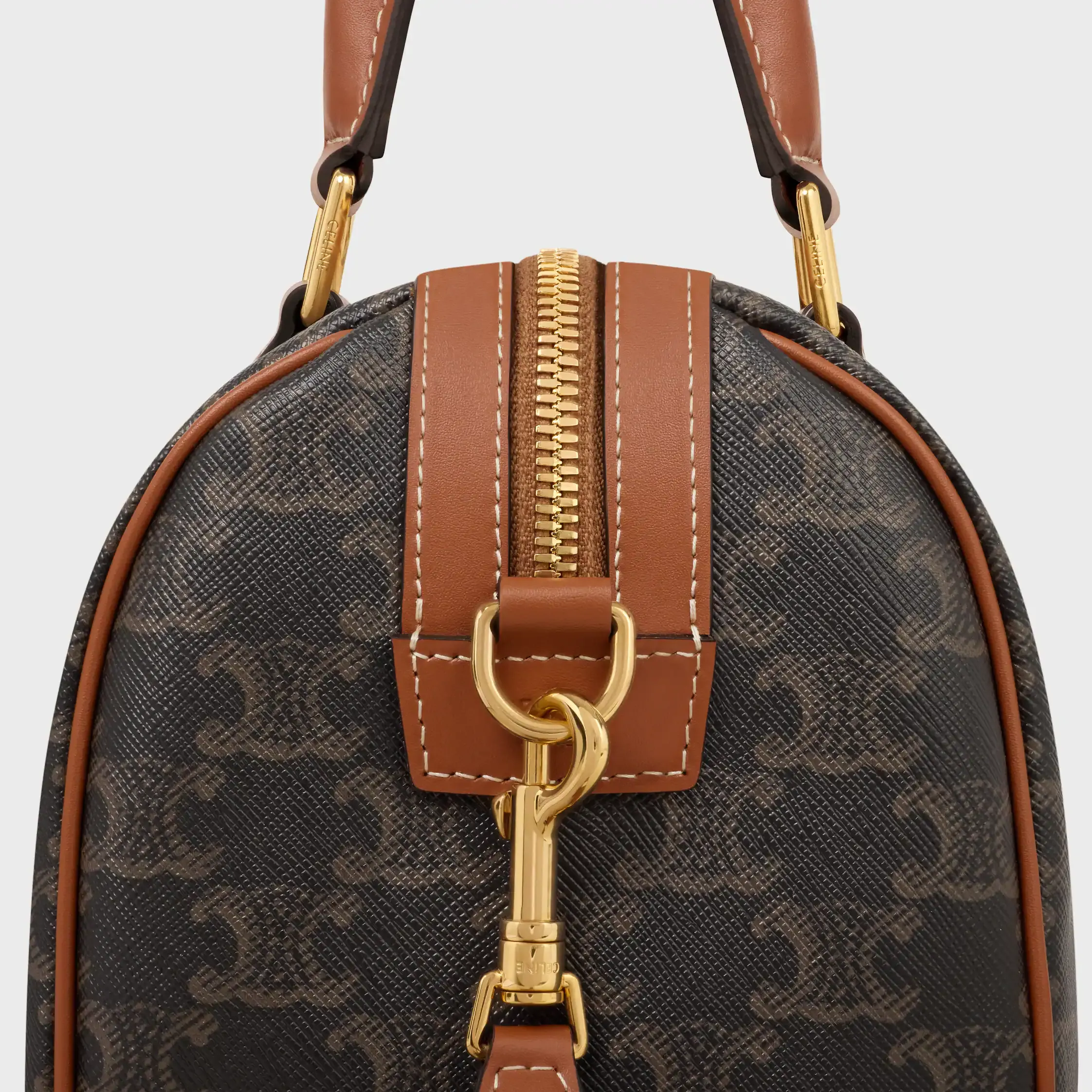 MEDIUM BOSTON EN Toile Triomphe et cuir de veau
